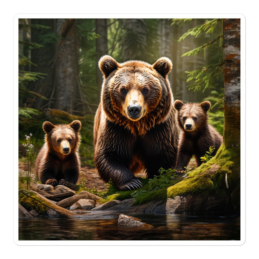 Bear Family Bubble-free stickers - Stickers - Discovery Co.