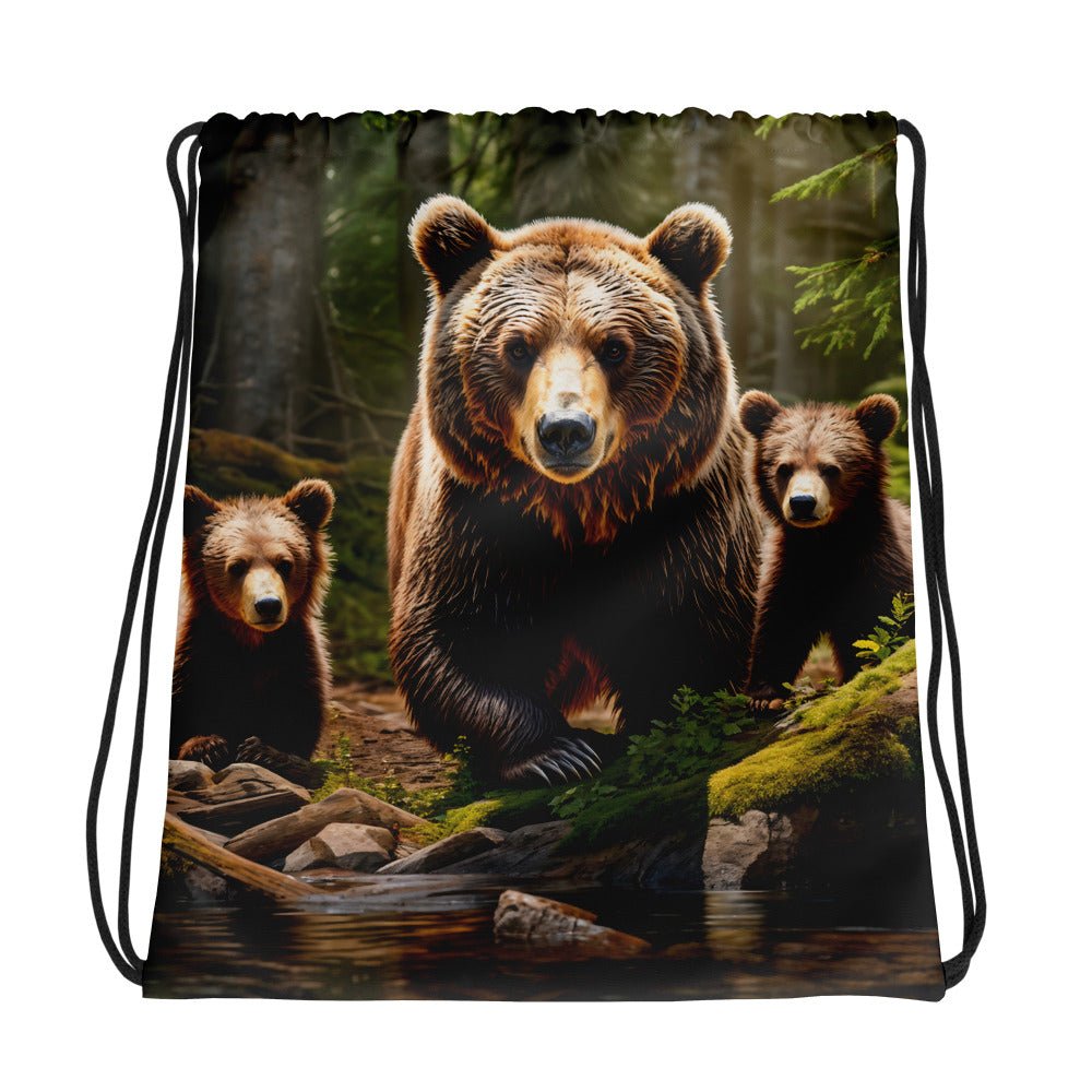 Bear Family Drawstring Bag - Drawstring Bag - Discovery Co.