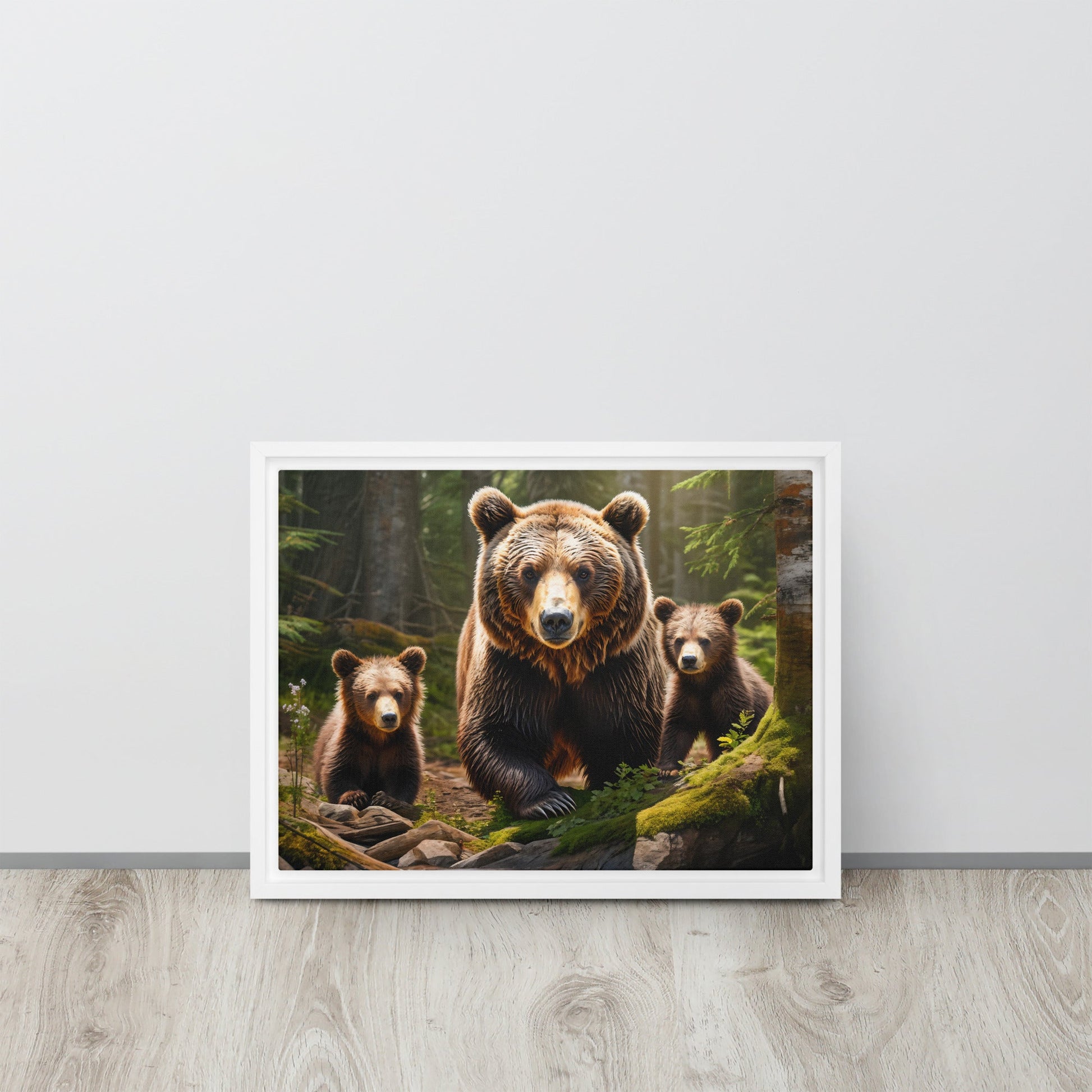 Bear Family Framed Canvas - Canvas Prints - Discovery Co.