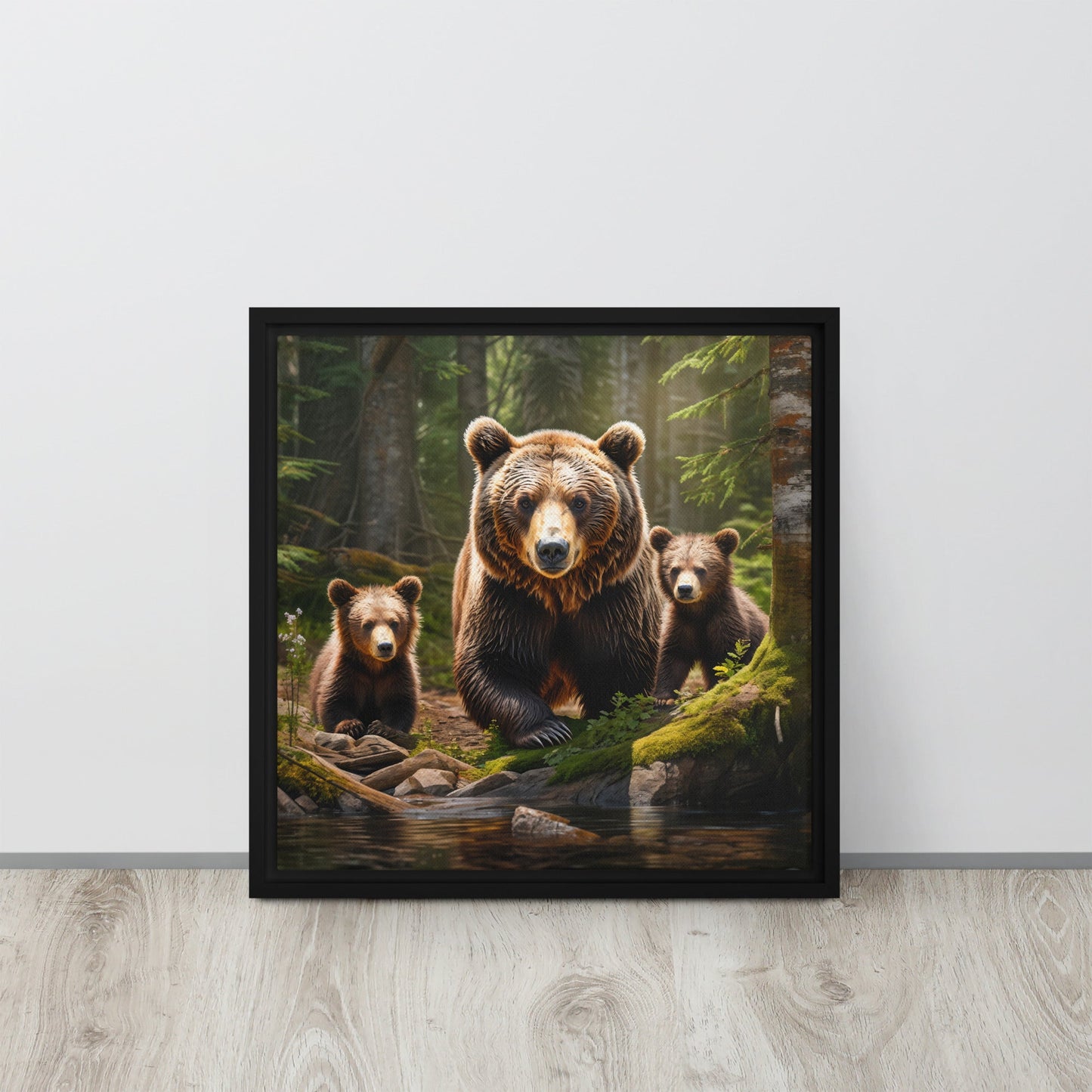 Bear Family Framed Canvas - Canvas Prints - Discovery Co.