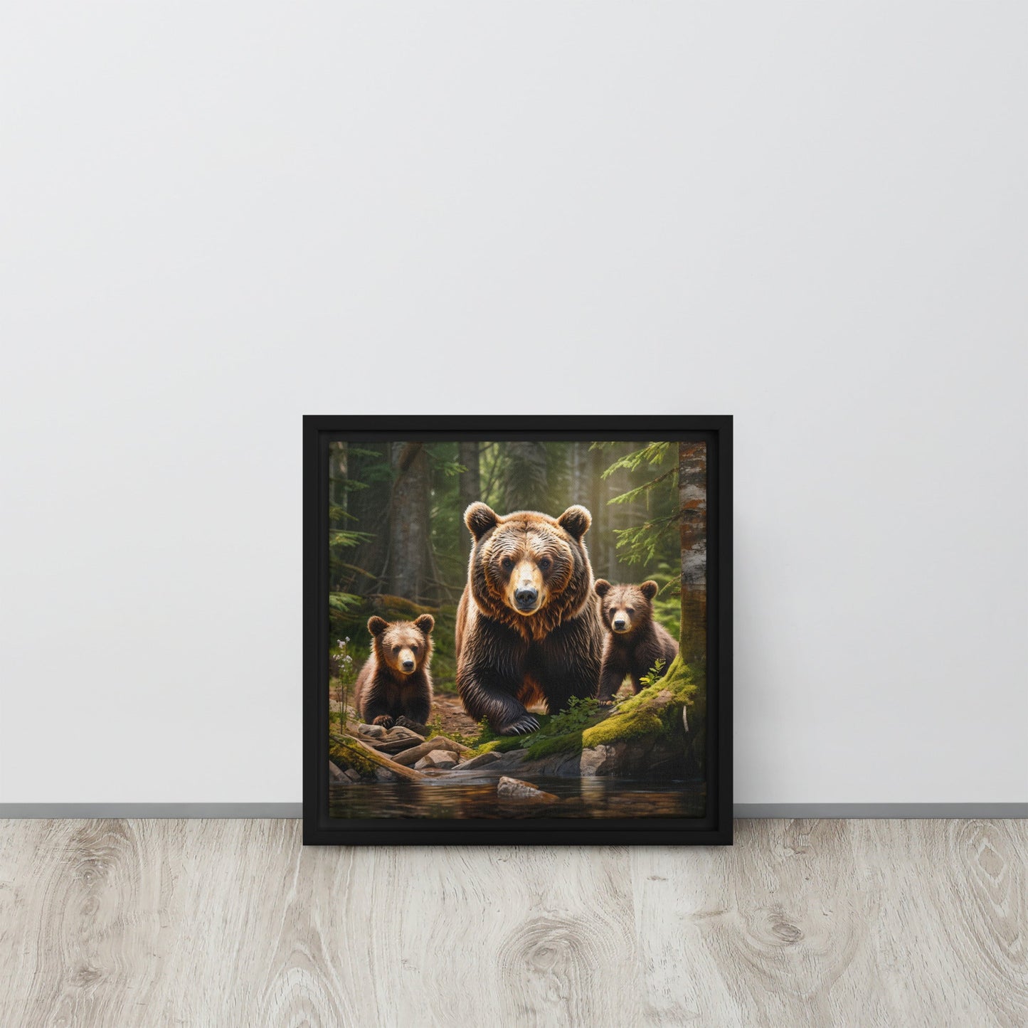 Bear Family Framed Canvas - Canvas Prints - Discovery Co.