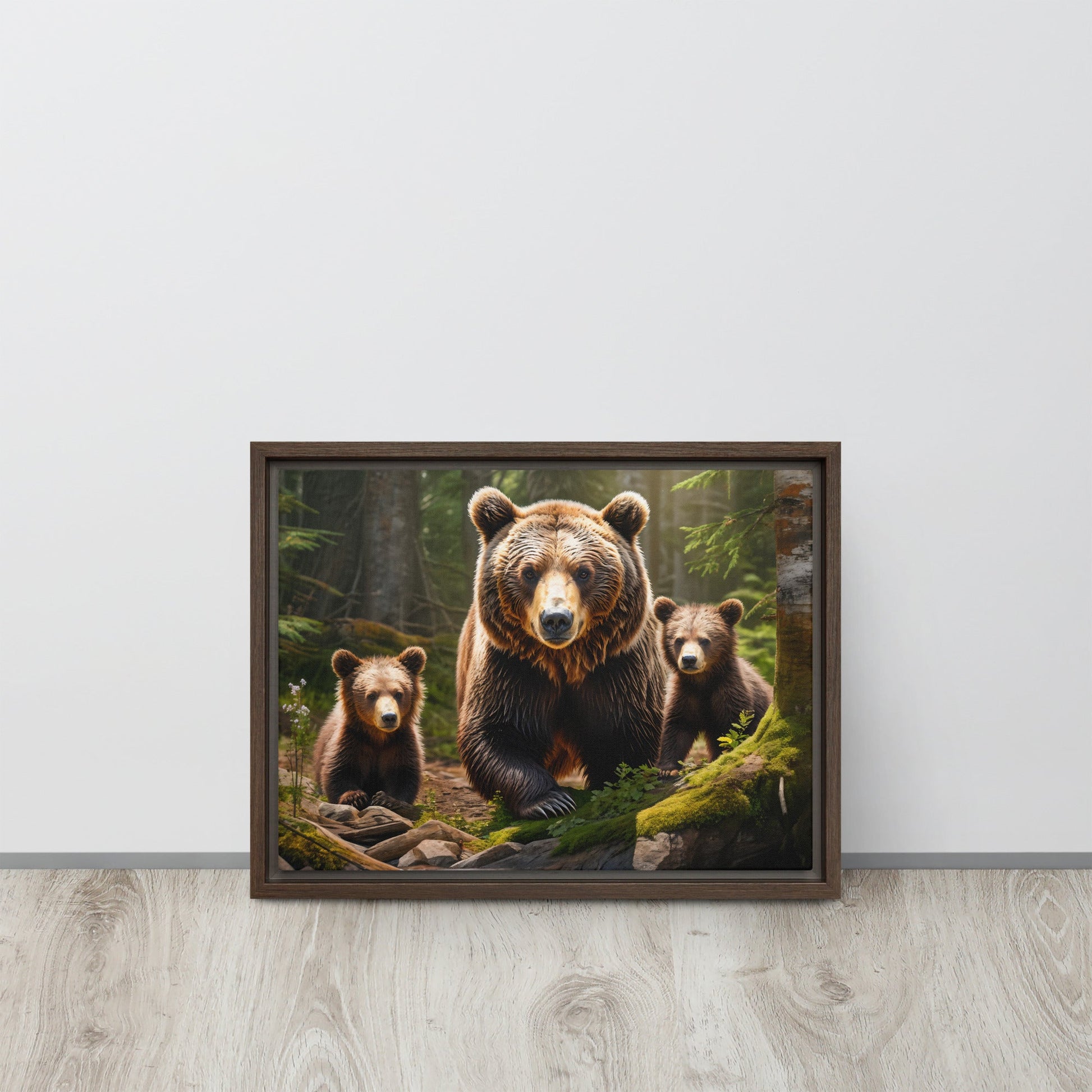 Bear Family Framed Canvas - Canvas Prints - Discovery Co.