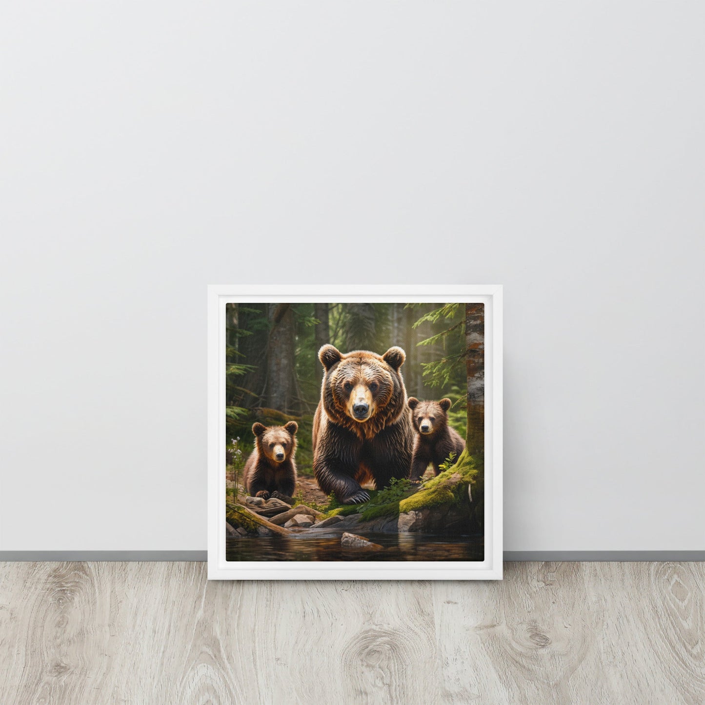 Bear Family Framed Canvas - Canvas Prints - Discovery Co.