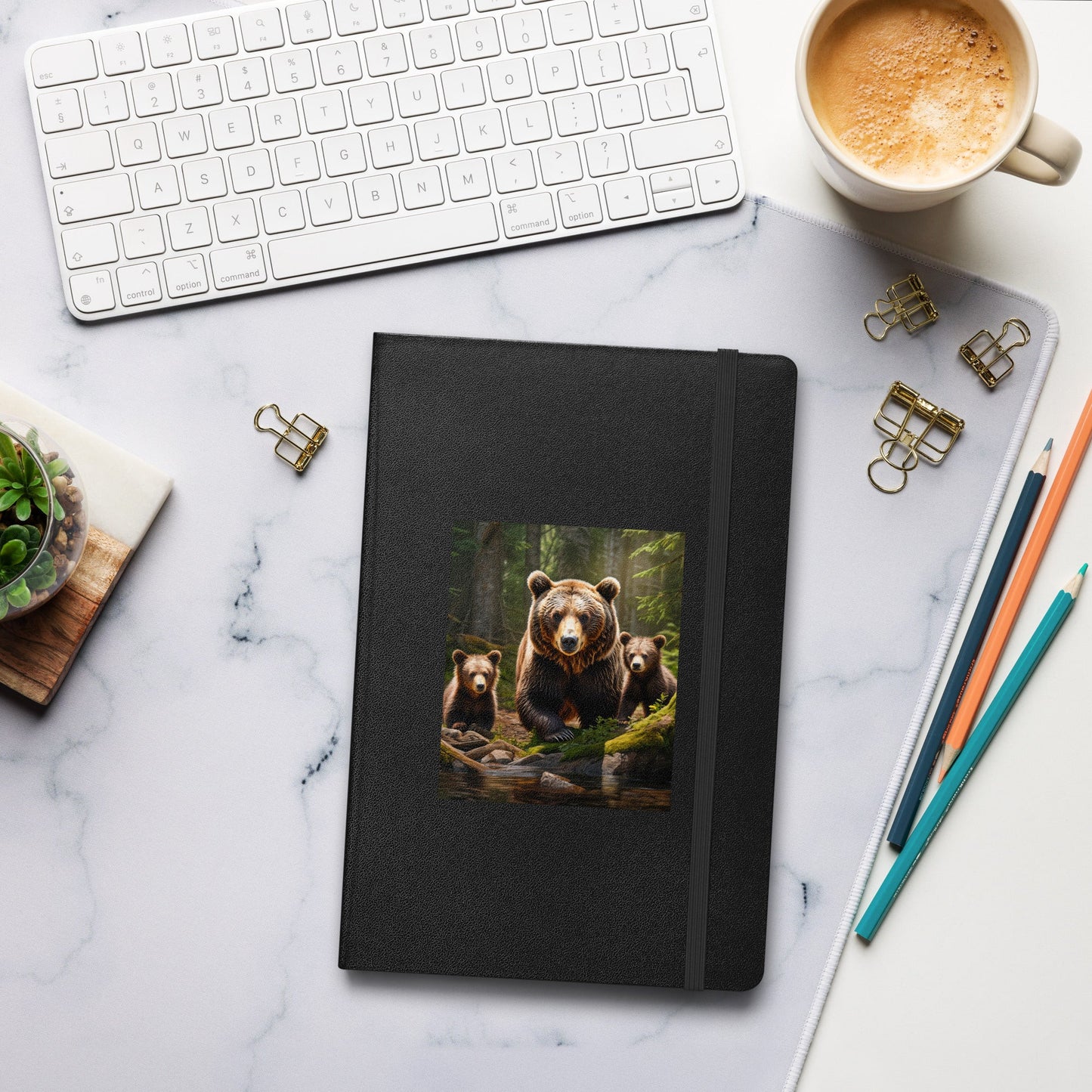 Bear Family Hardcover Bound Notebook - Hardcover Bound Notebooks - Discovery Co.