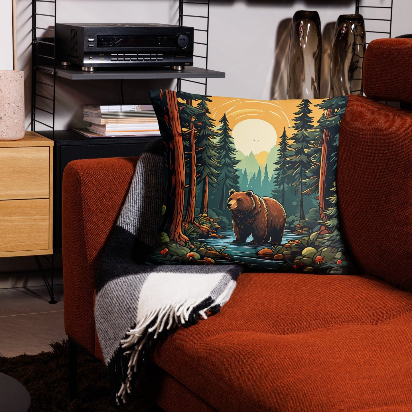 Bear In The Forest Basic Pillow - Pillows - Discovery Co.