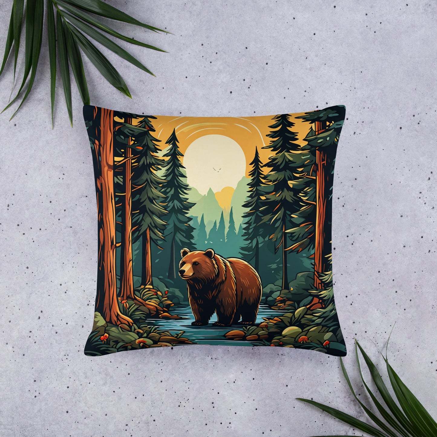 Bear In The Forest Basic Pillow - Pillows - Discovery Co.