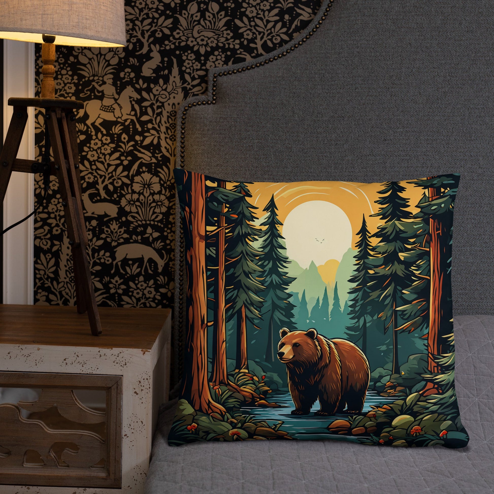 Bear In The Forest Basic Pillow - Pillows - Discovery Co.