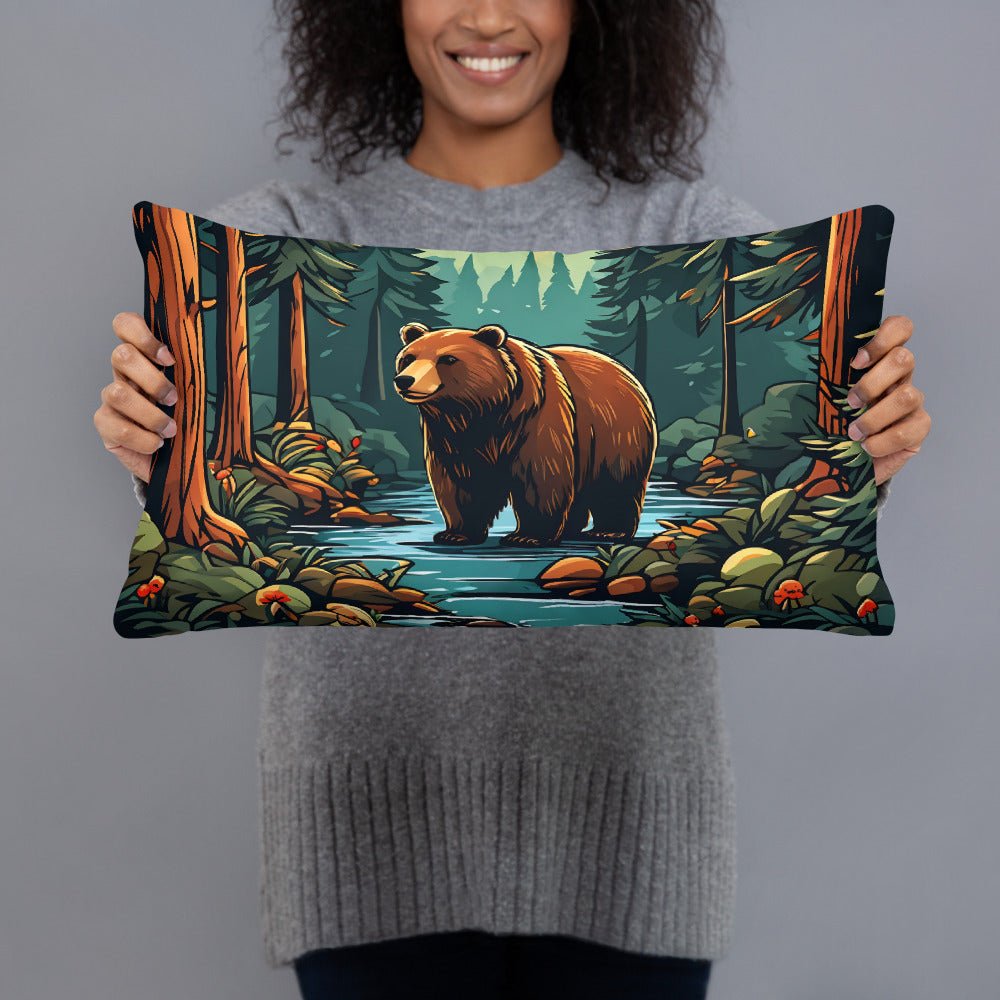 Bear In The Forest Basic Pillow - Pillows - Discovery Co.