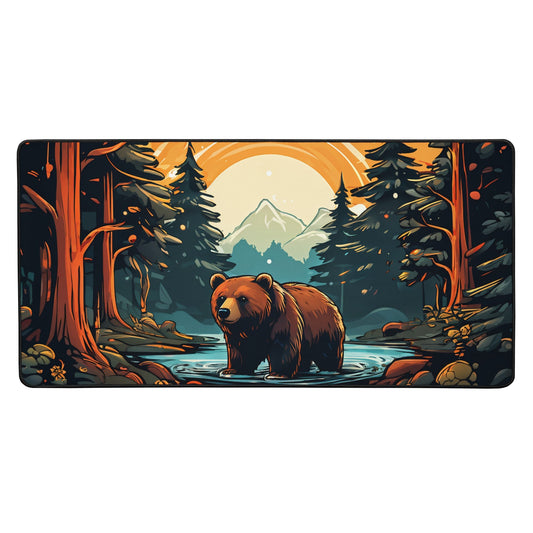 Bear In The Forest Desk Mat - Mouse Pads - Discovery Co.