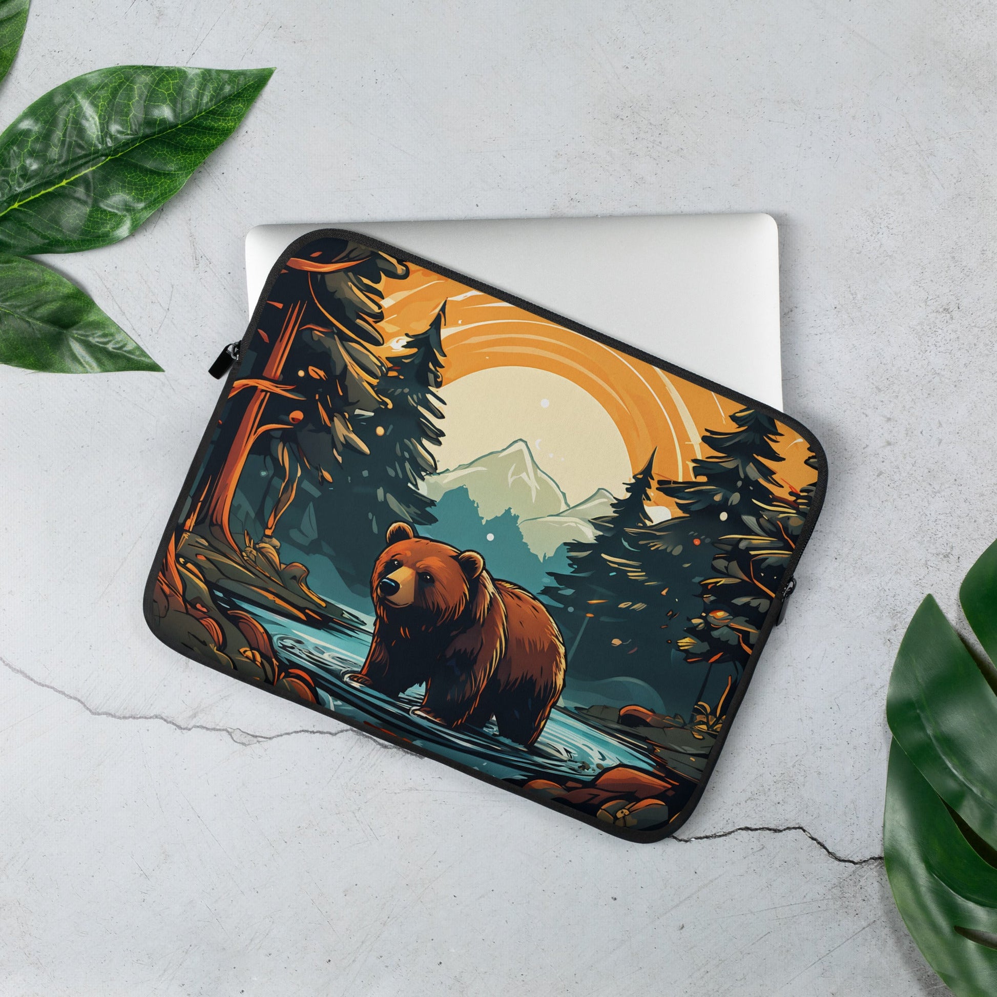 Bear In The Forest Laptop Sleeve - Laptop Cases - Discovery Co.