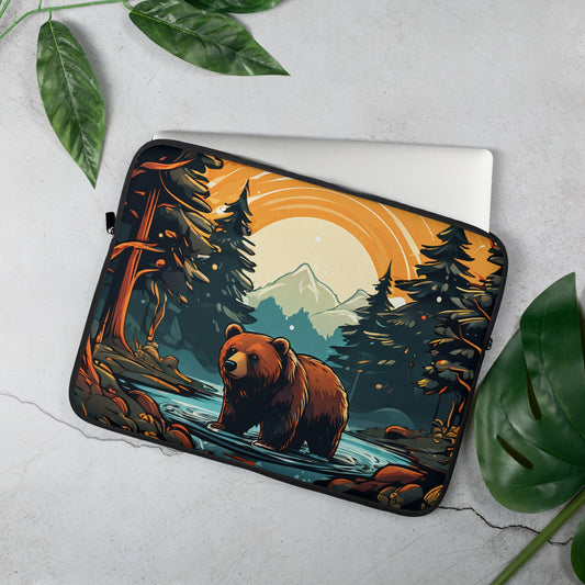 Bear In The Forest Laptop Sleeve - Laptop Cases - Discovery Co.