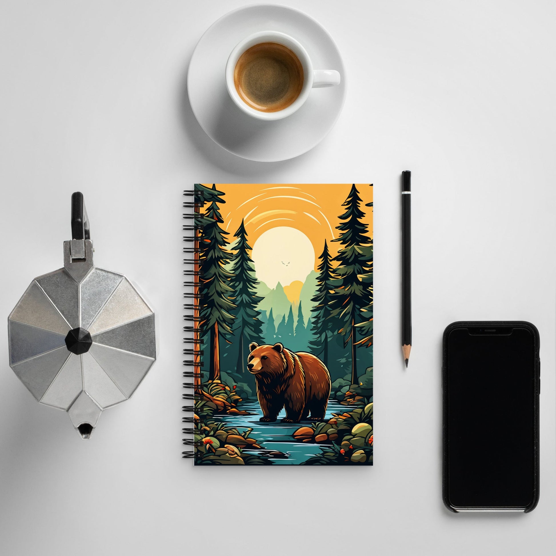 Bear In The Forest Spiral Notebook - Spiral Notebooks - Discovery Co.