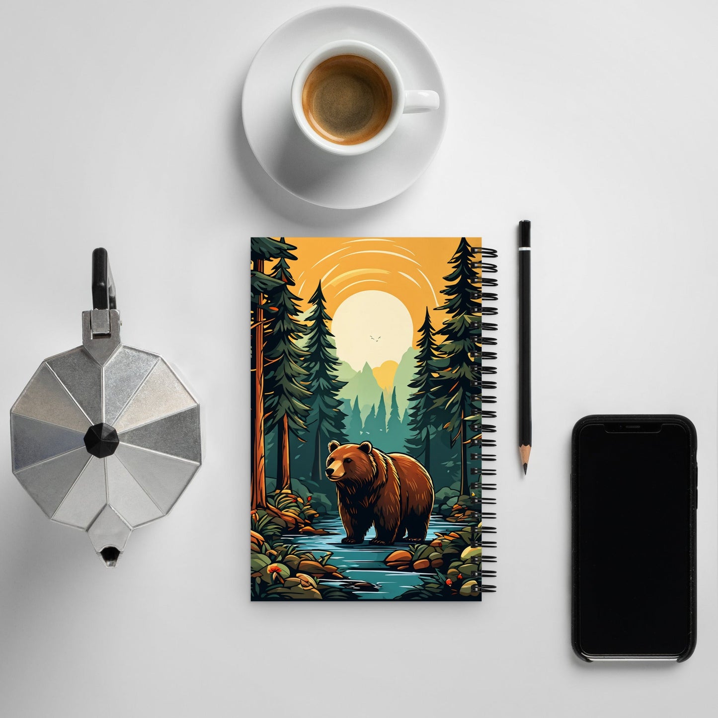 Bear In The Forest Spiral Notebook - Spiral Notebooks - Discovery Co.