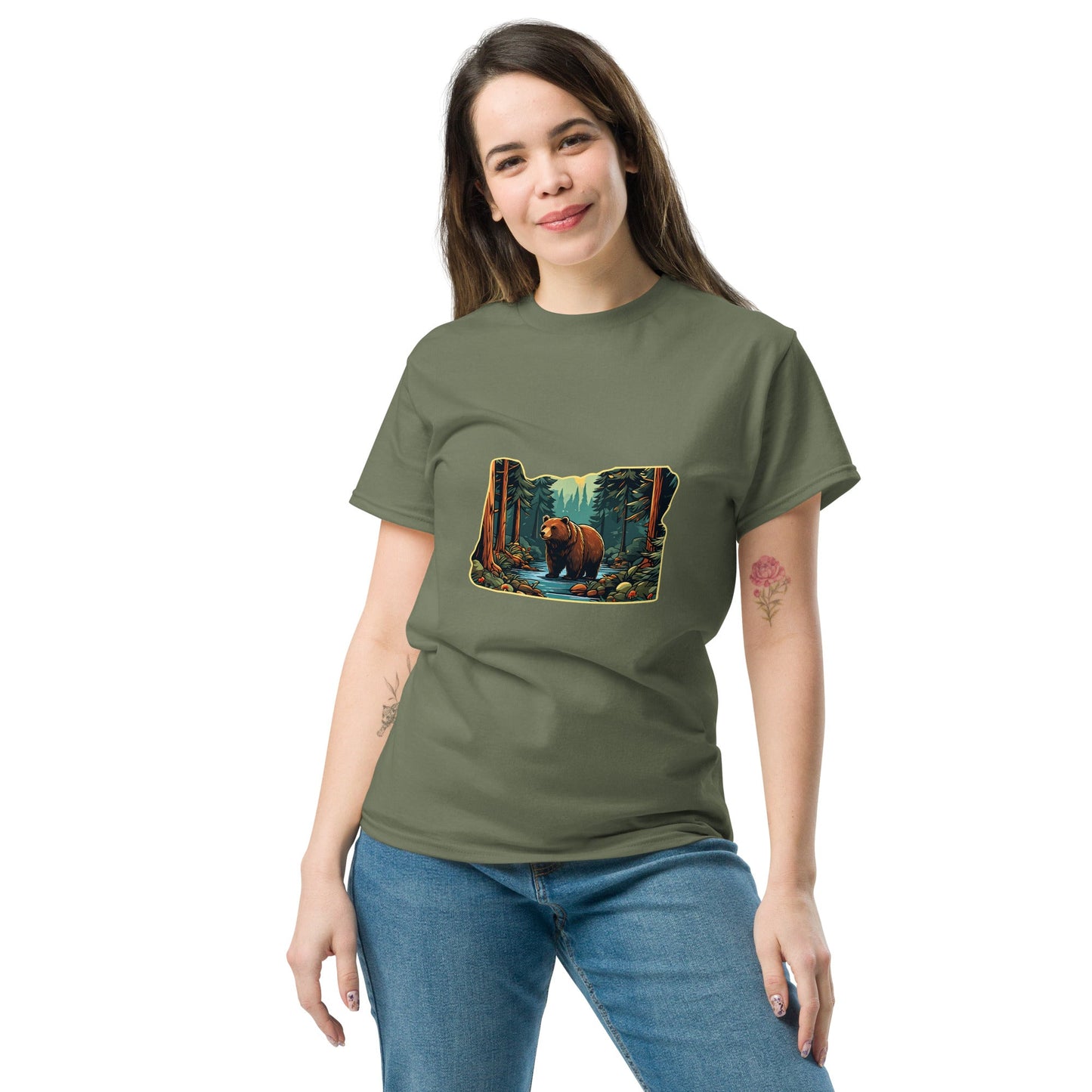 Bear In The Forest Women's Classic Tee - Women's Shirts - Discovery Co.