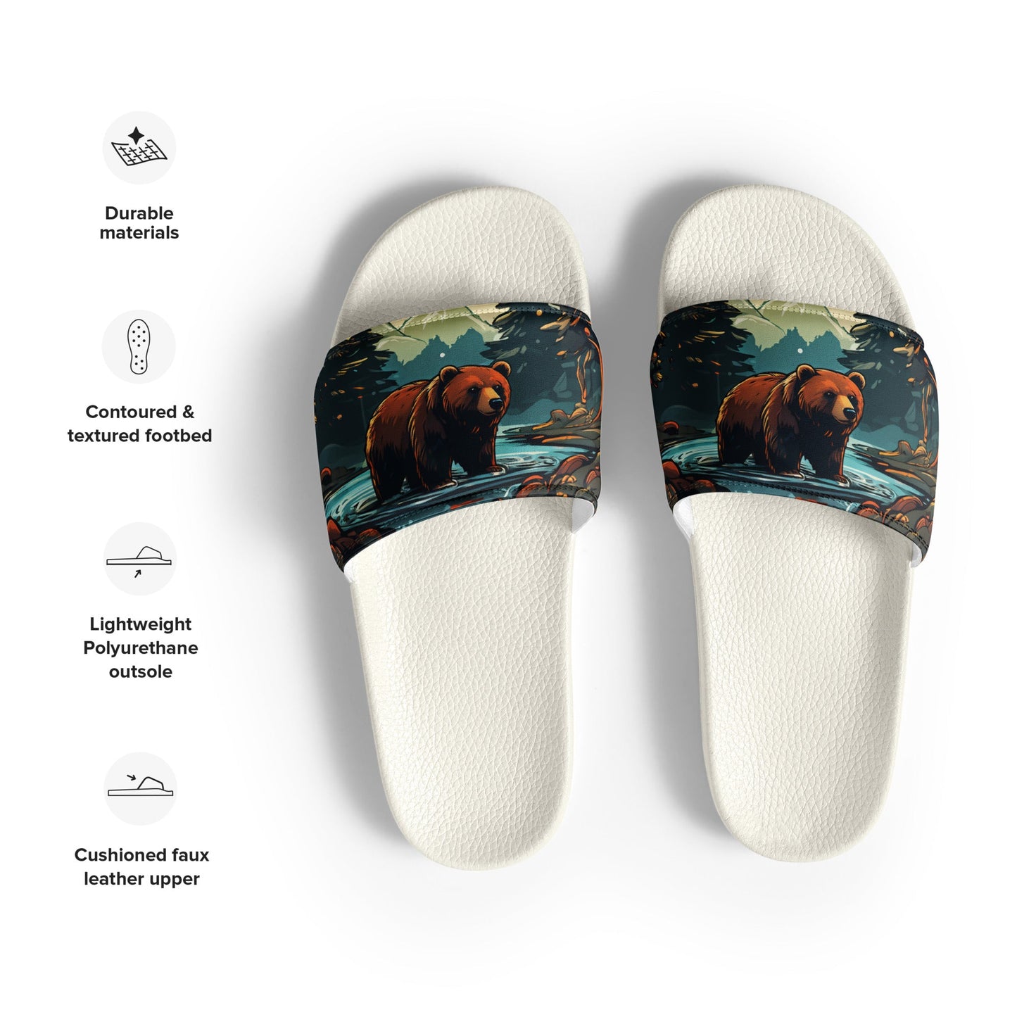 Bear In The Forest Women's Slides - Footwear - Discovery Co.