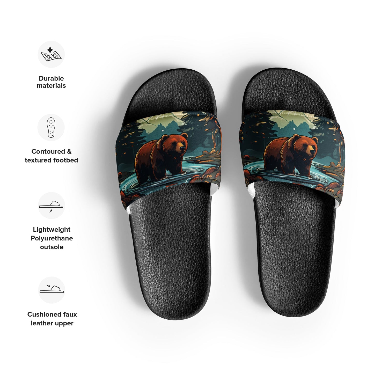 Bear In The Forest Women's Slides - Footwear - Discovery Co.