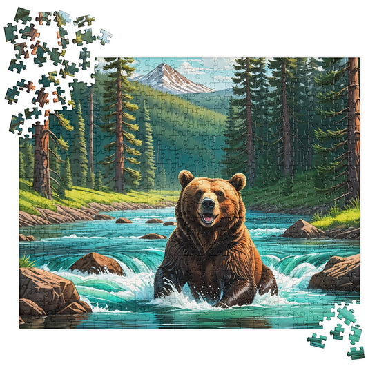 Bear Sitting In The River Jigsaw Puzzle - Puzzle - Discovery Co.