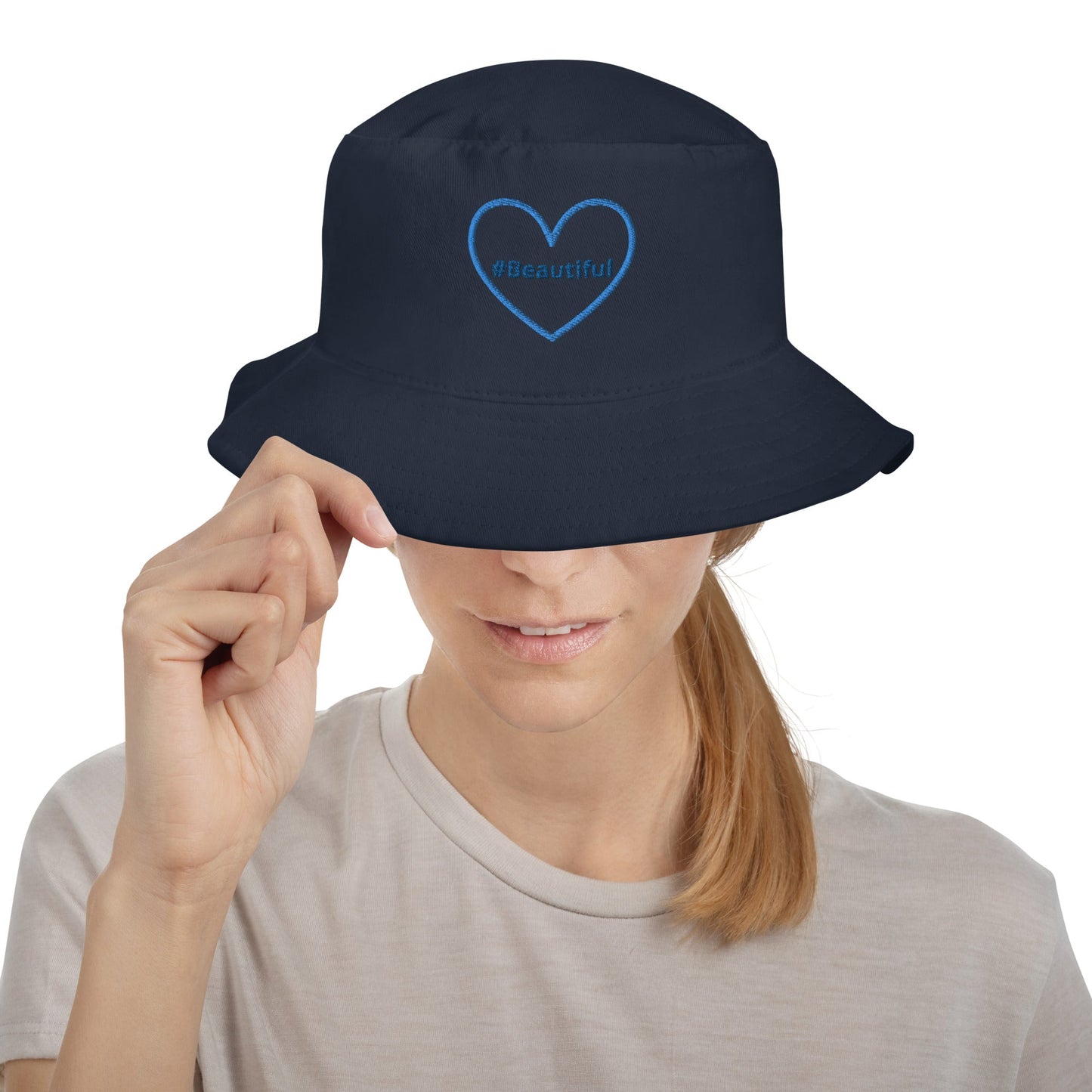 #Beautiful Blue Heart Bucket Hat - Hats - Discovery Co.