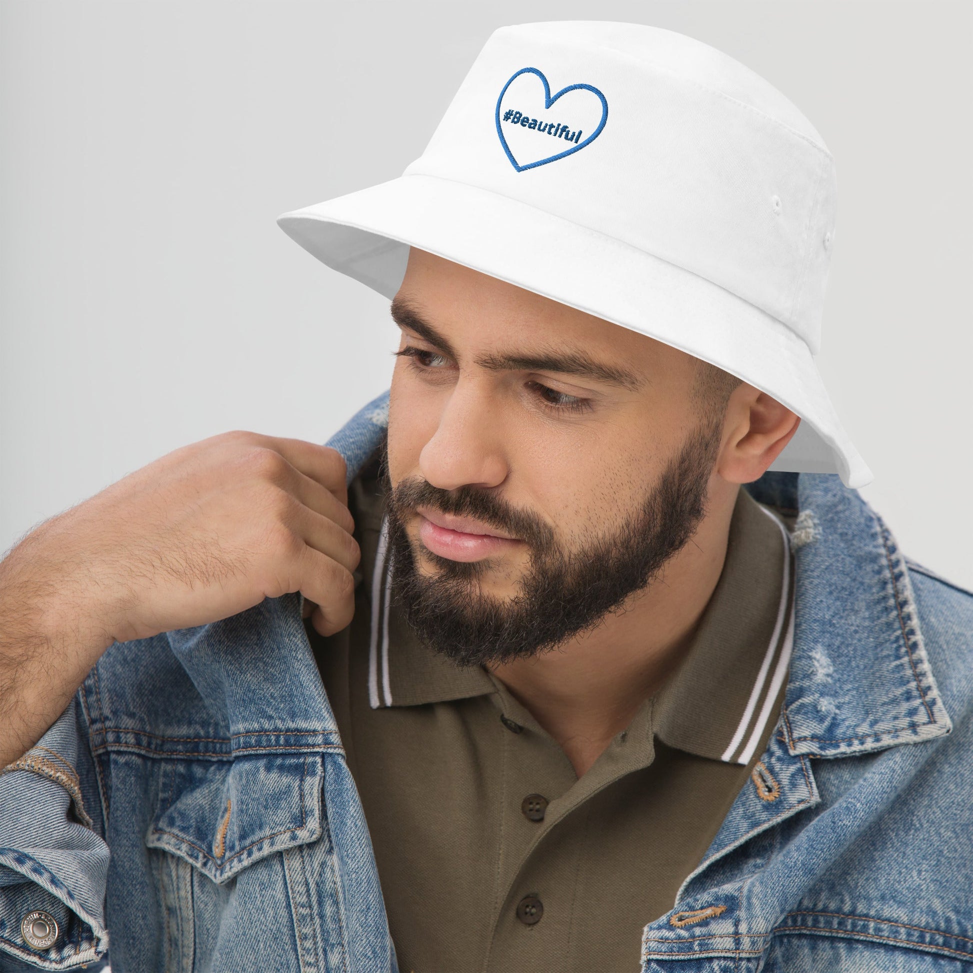 #Beautiful Blue Heart Bucket Hat - Hats - Discovery Co.