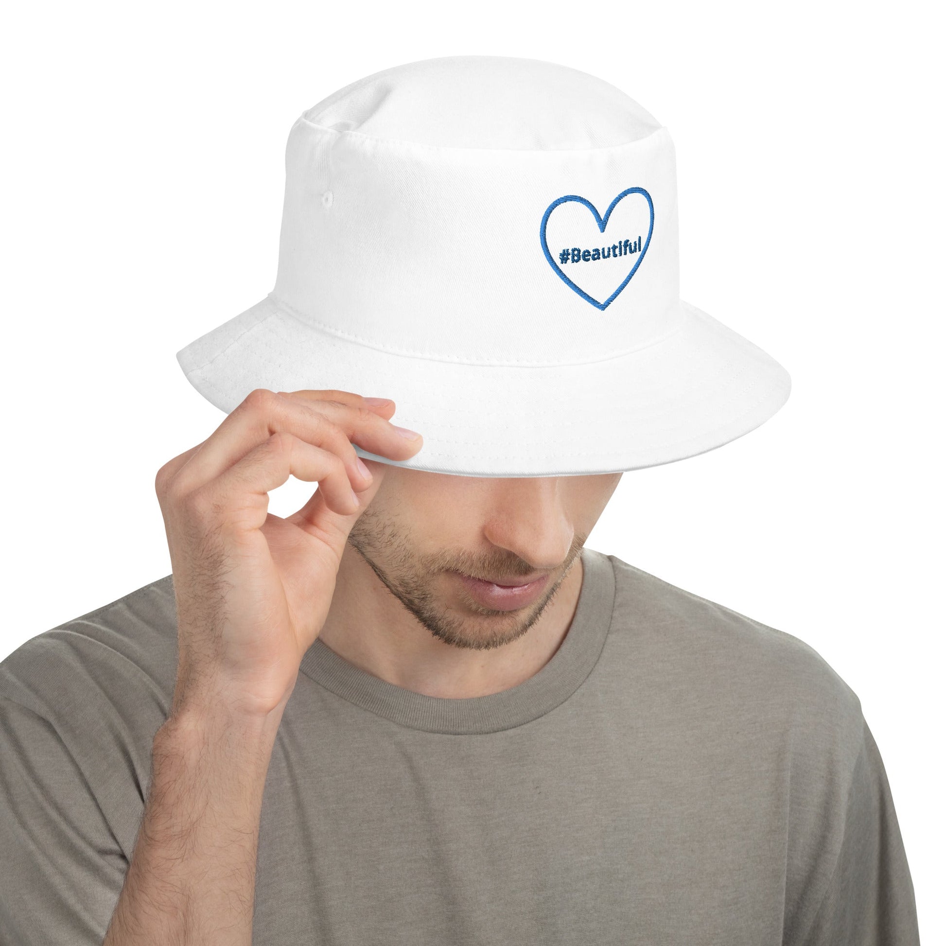 #Beautiful Blue Heart Bucket Hat - Hats - Discovery Co.