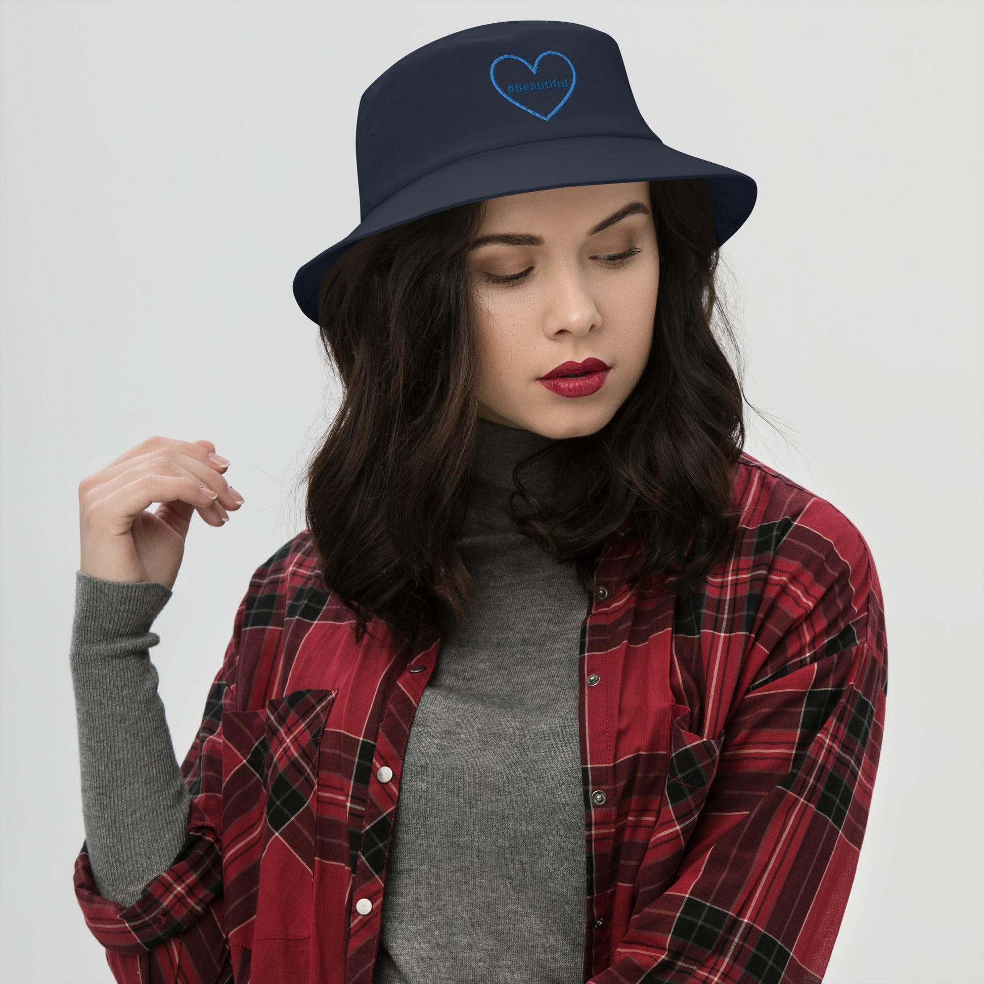 #Beautiful Blue Heart Bucket Hat - Hats - Discovery Co.