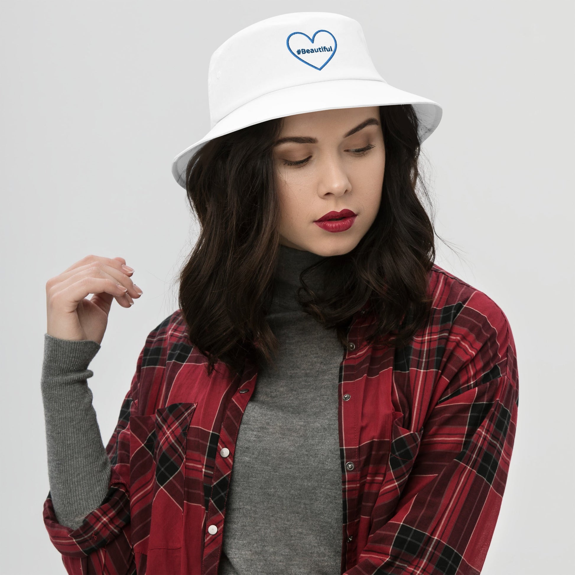 #Beautiful Blue Heart Bucket Hat - Hats - Discovery Co.