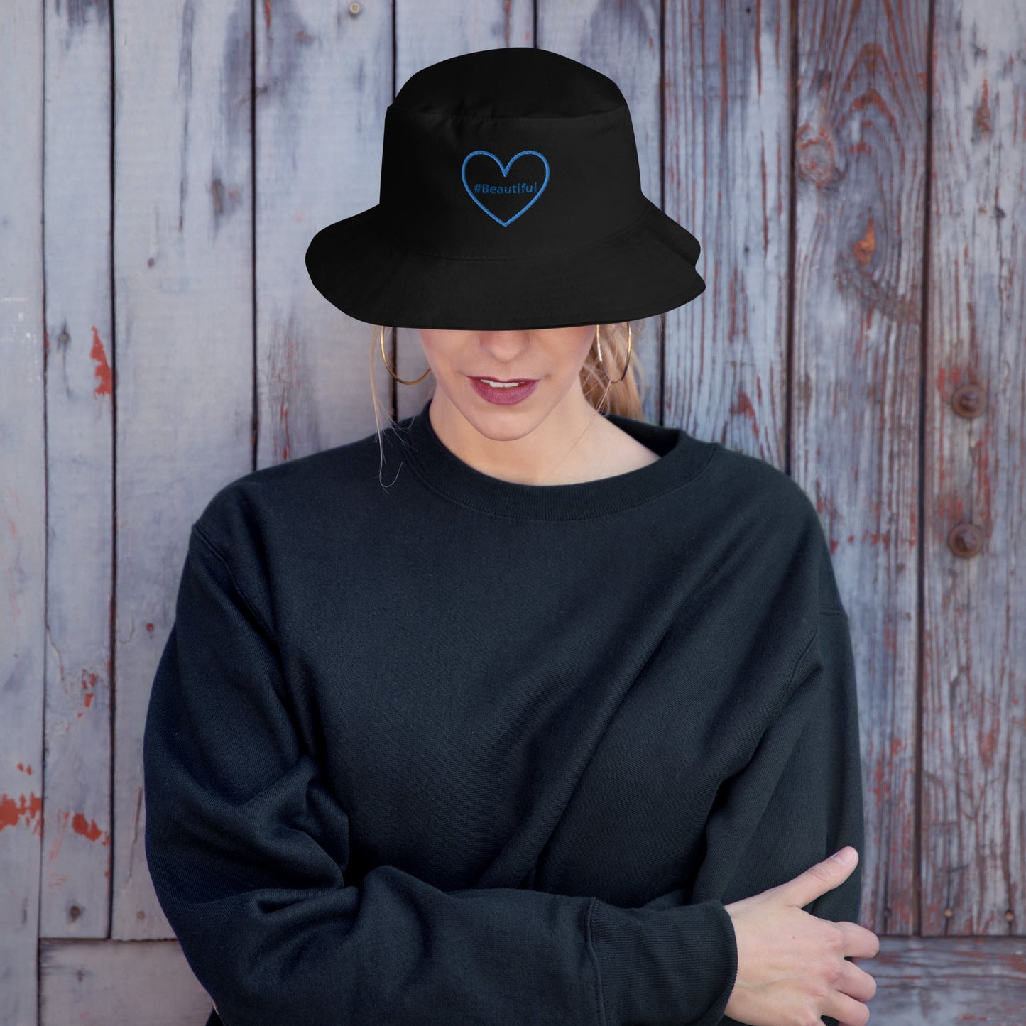 #Beautiful Blue Heart Bucket Hat - Hats - Discovery Co.