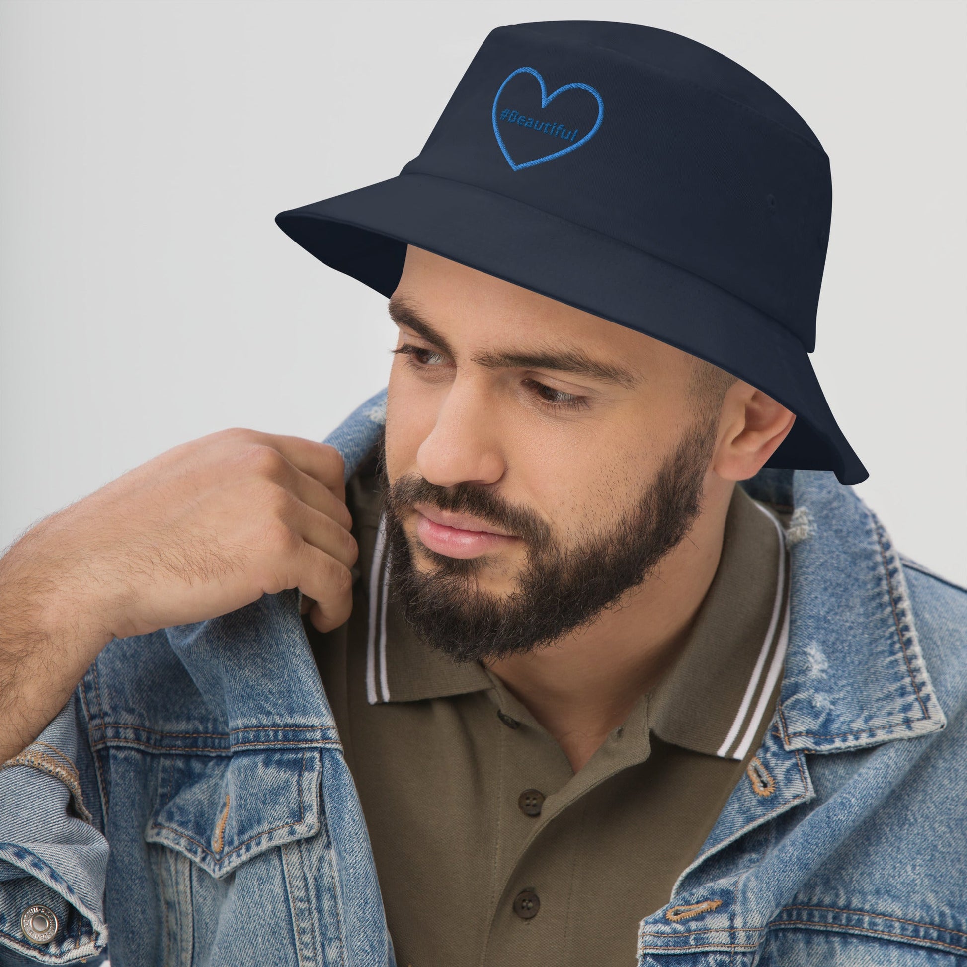 #Beautiful Blue Heart Bucket Hat - Hats - Discovery Co.