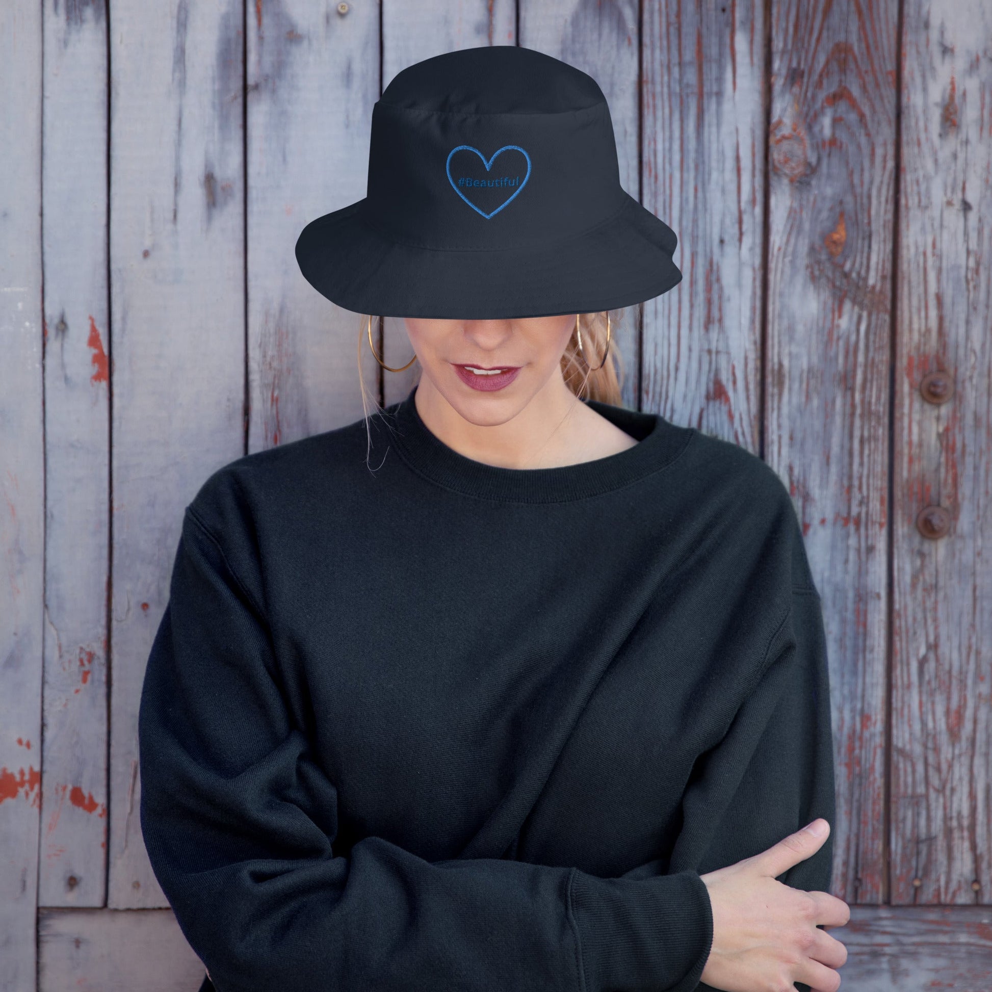 #Beautiful Blue Heart Bucket Hat - Hats - Discovery Co.