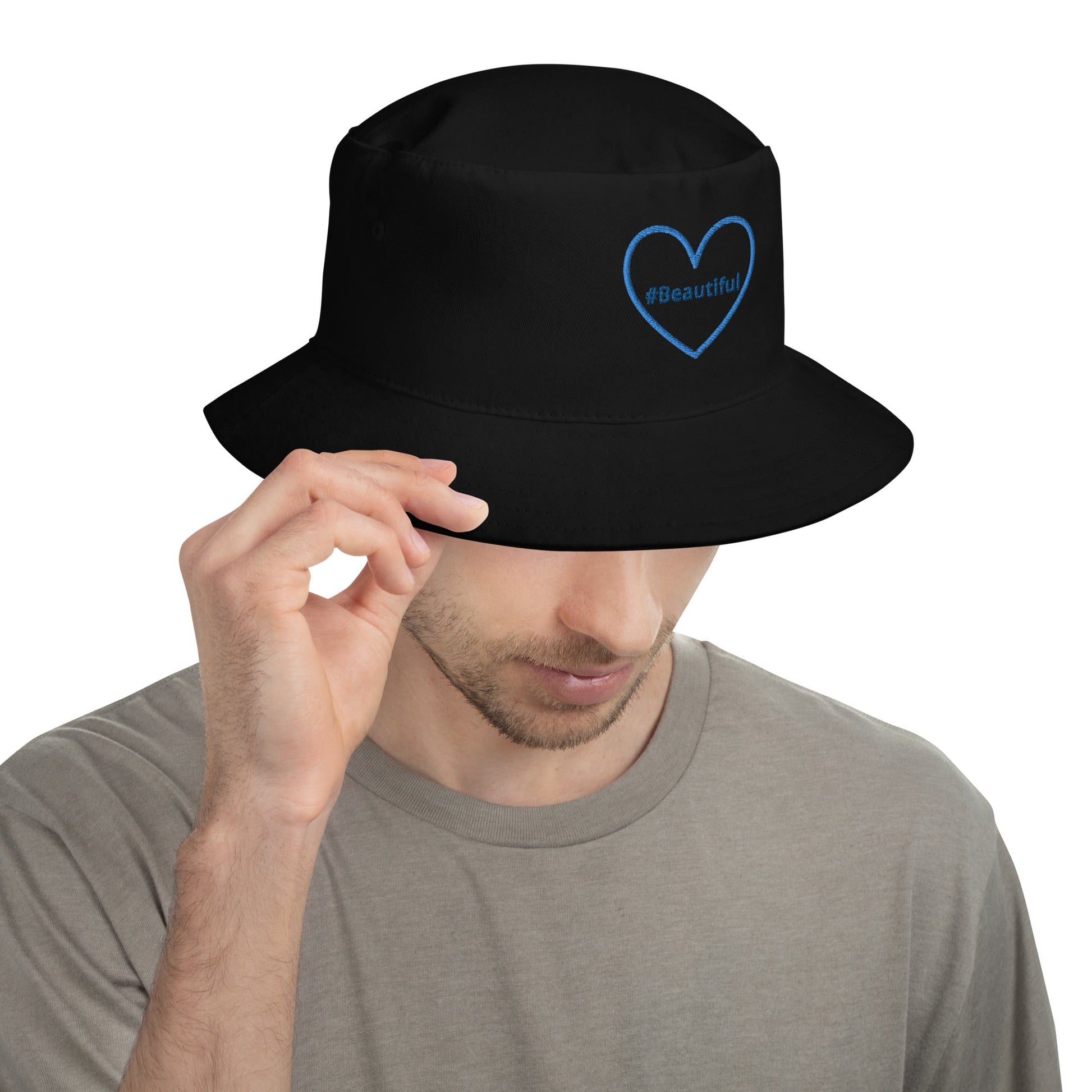 #Beautiful Blue Heart Bucket Hat - Hats - Discovery Co.