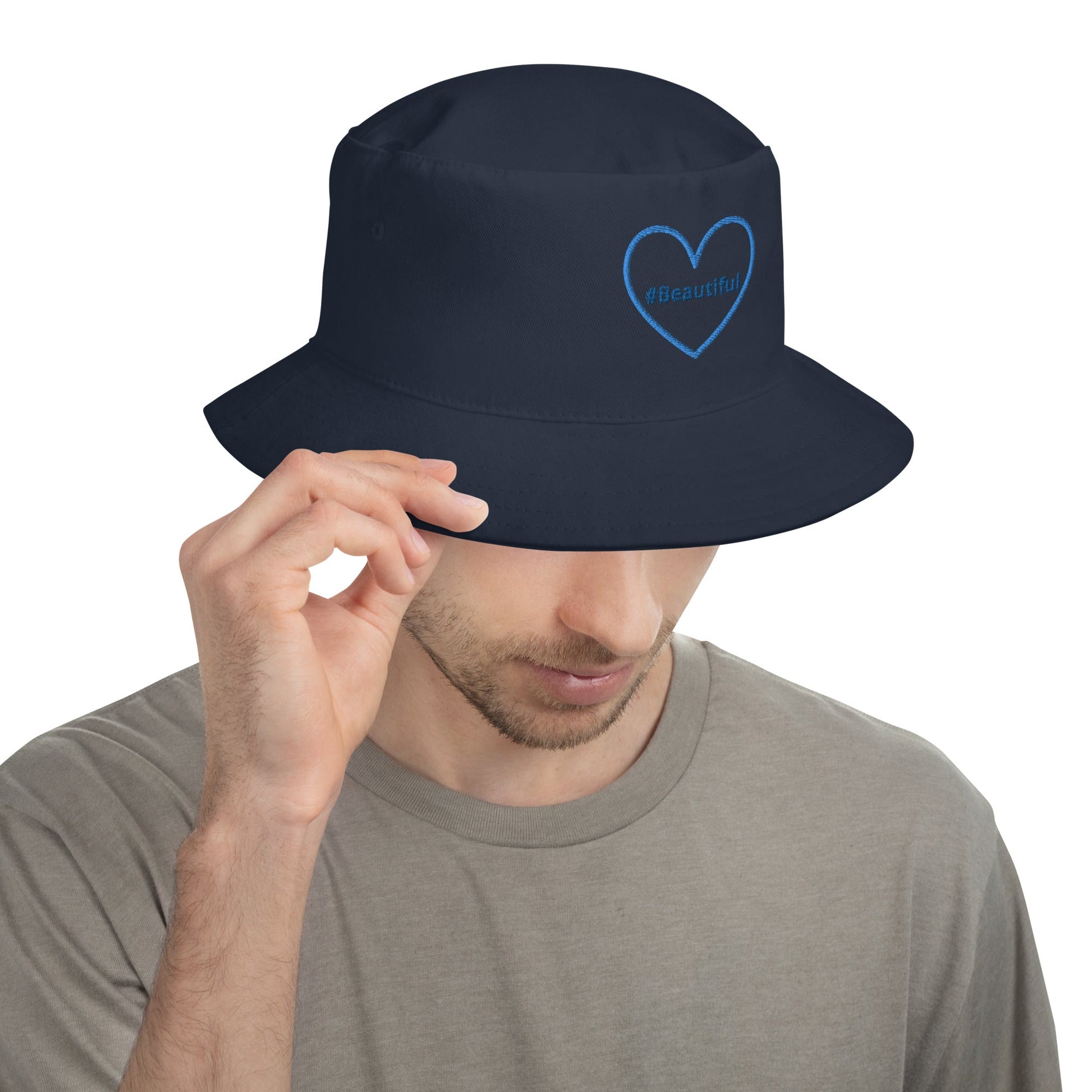 #Beautiful Blue Heart Bucket Hat - Hats - Discovery Co.