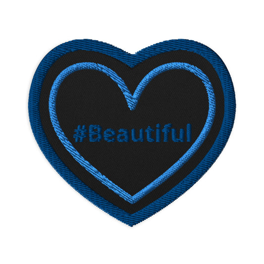 #Beautiful Blue Heart Embroidered Patches - Embroidered Patches - Discovery Co.