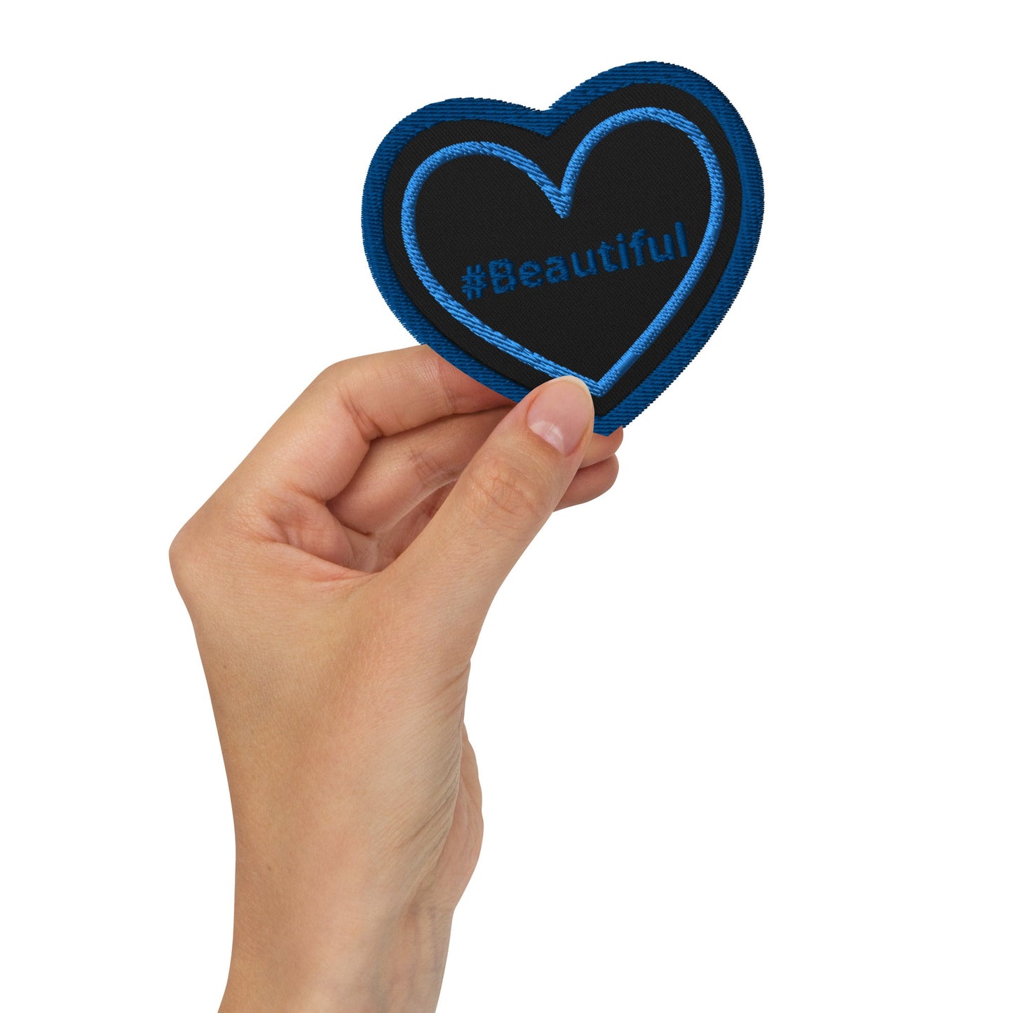 #Beautiful Blue Heart Embroidered Patches - Embroidered Patches - Discovery Co.