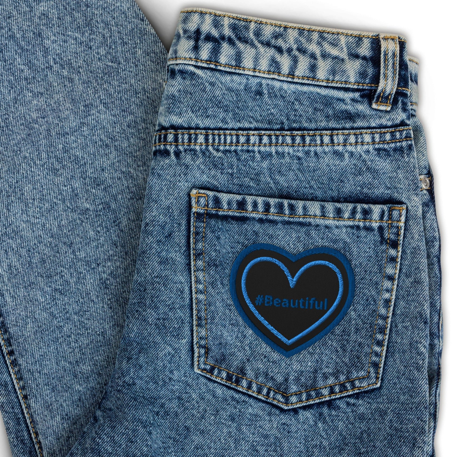 #Beautiful Blue Heart Embroidered Patches - Embroidered Patches - Discovery Co.