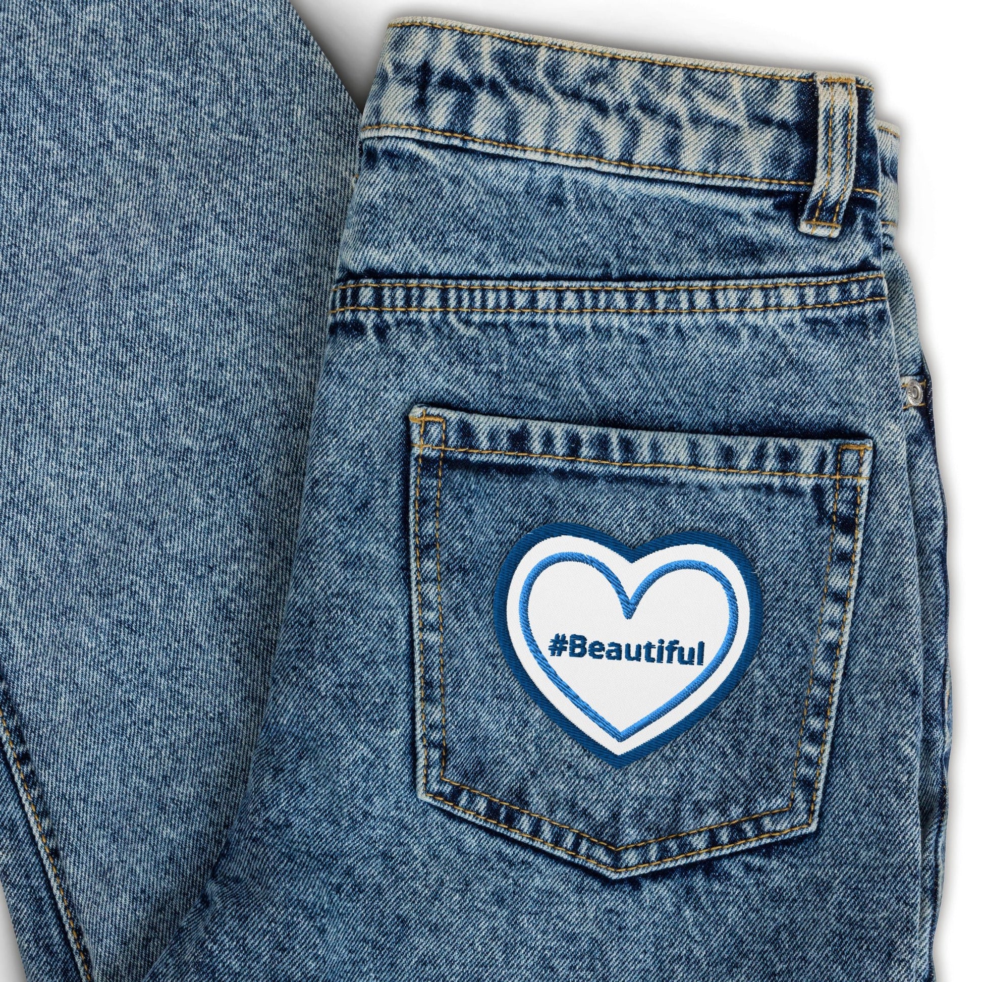 #Beautiful Blue Heart Embroidered Patches - Embroidered Patches - Discovery Co.