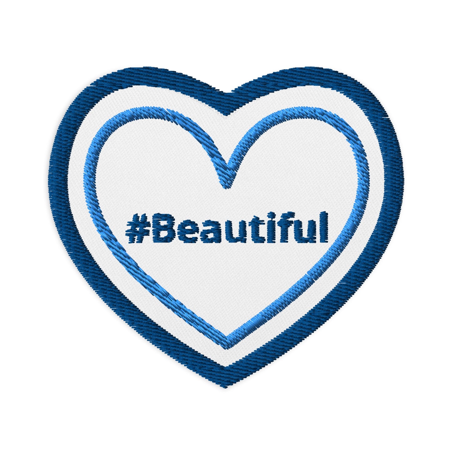 #Beautiful Blue Heart Embroidered Patches - Embroidered Patches - Discovery Co.