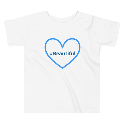 #Beautiful Blue Heart Toddler Short Sleeve Tee - Baby & Toddler Apparel - Discovery Co.