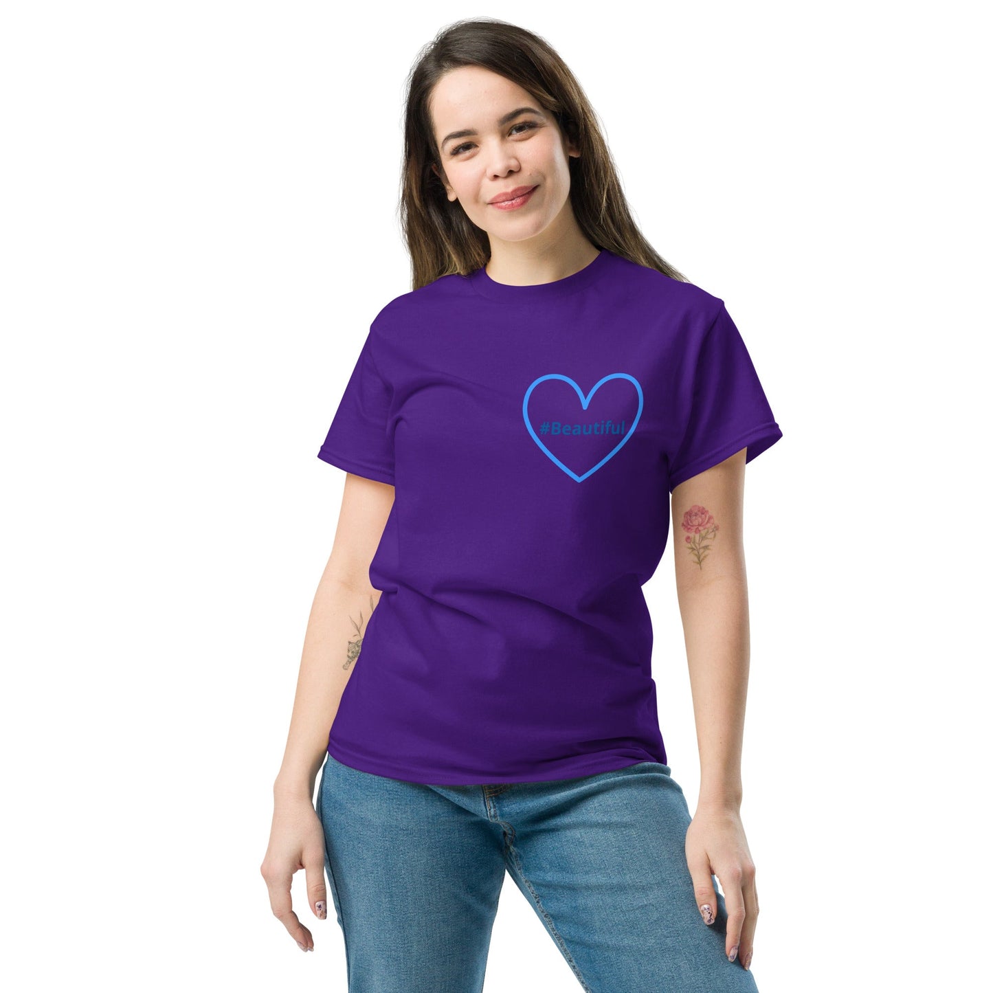 #Beautiful Blue Heart Unisex Classic Tee - Women's Shirts - Discovery Co.