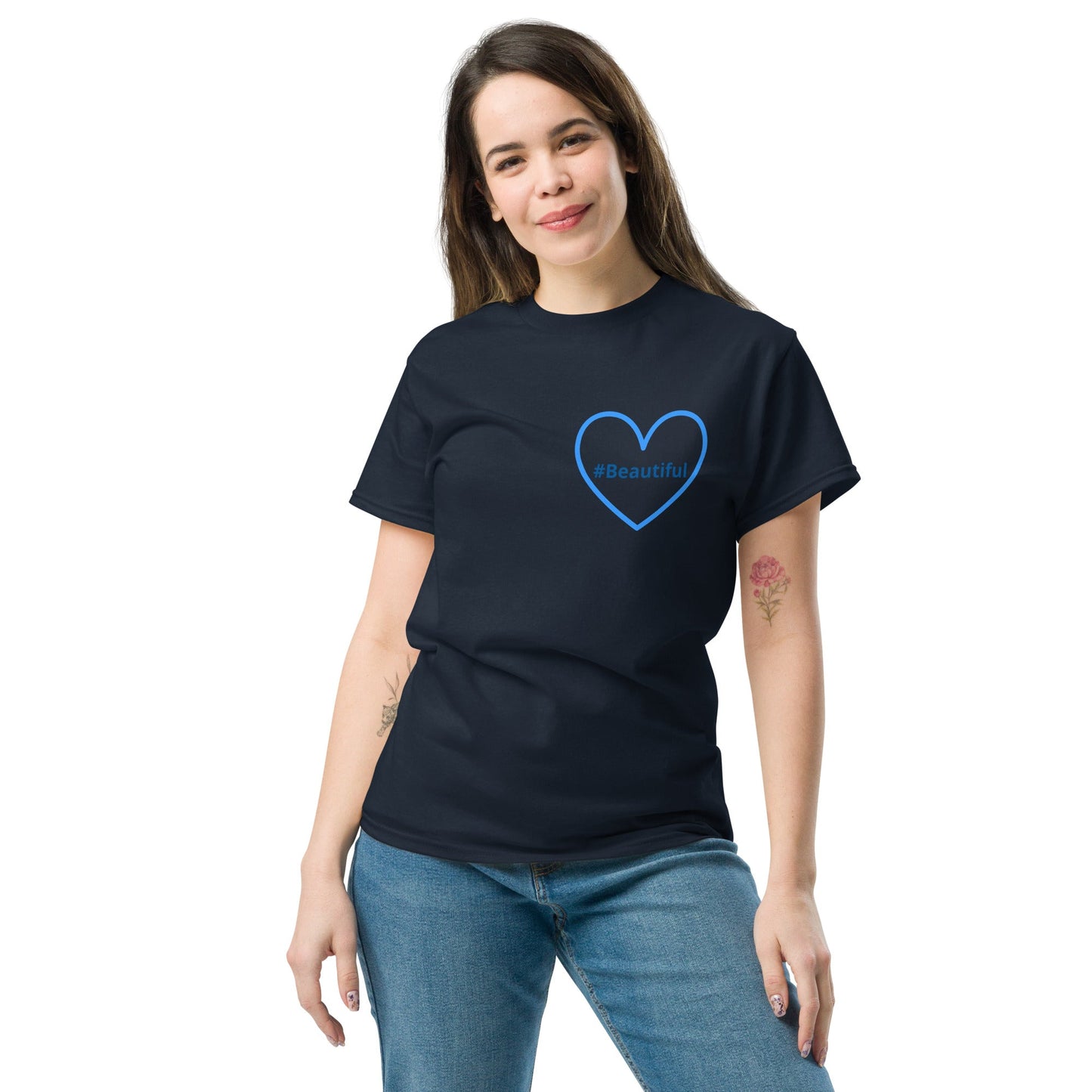 #Beautiful Blue Heart Unisex Classic Tee - Women's Shirts - Discovery Co.