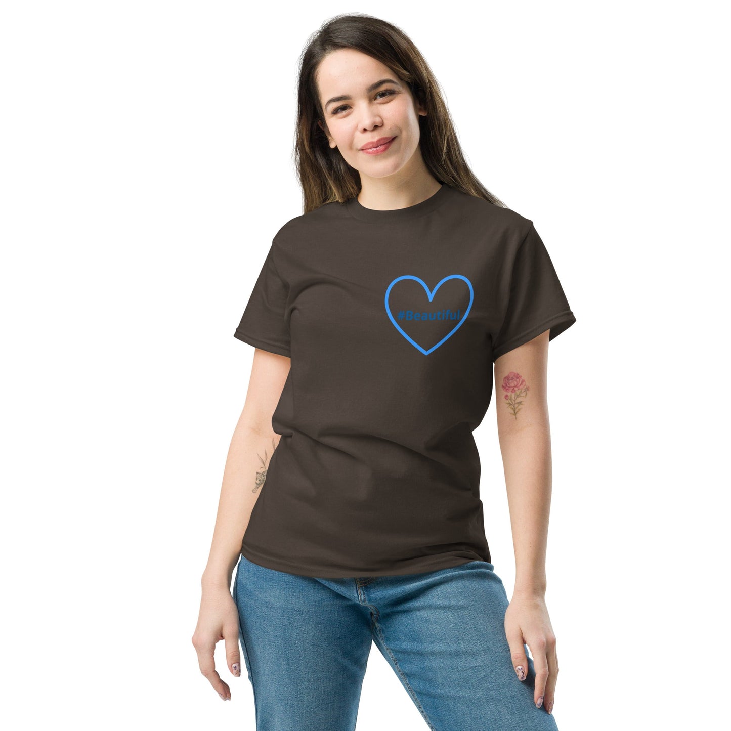 #Beautiful Blue Heart Unisex Classic Tee - Women's Shirts - Discovery Co.