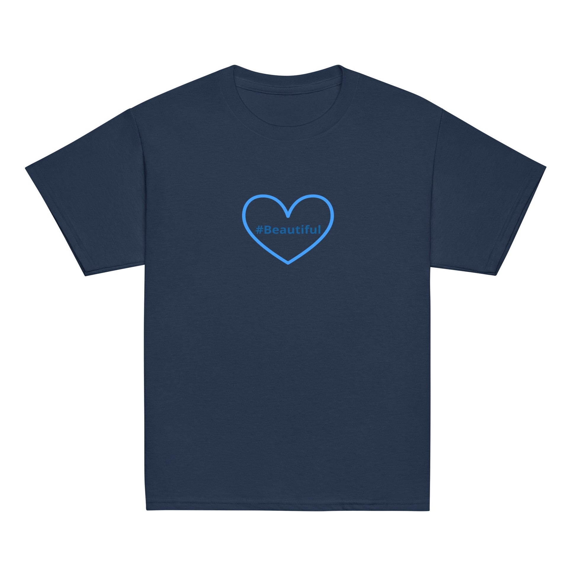 #Beautiful Blue Heart Youth Classic Tee - Kid's & Youth Apparel - Discovery Co.