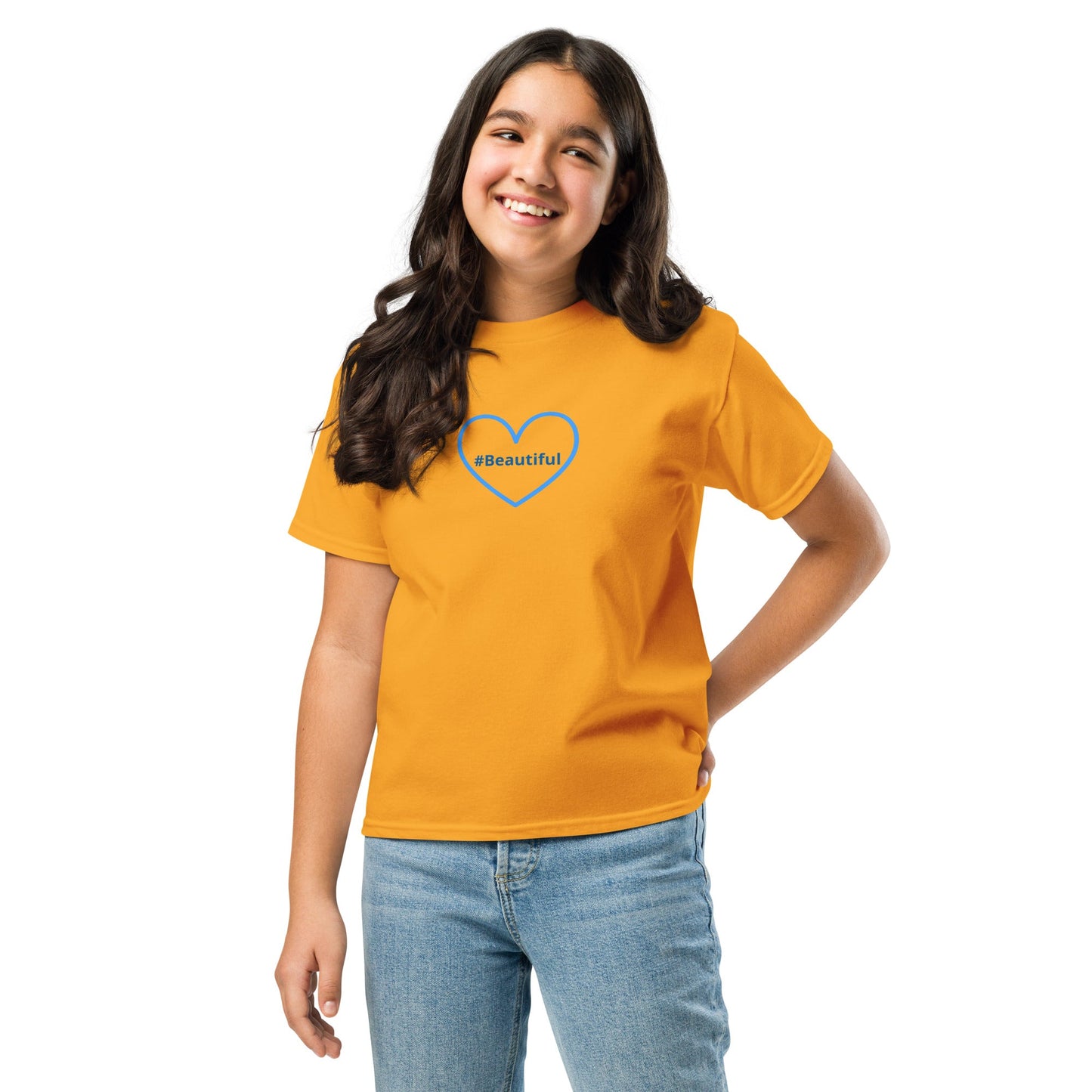 #Beautiful Blue Heart Youth Classic Tee - Kid's & Youth Apparel - Discovery Co.