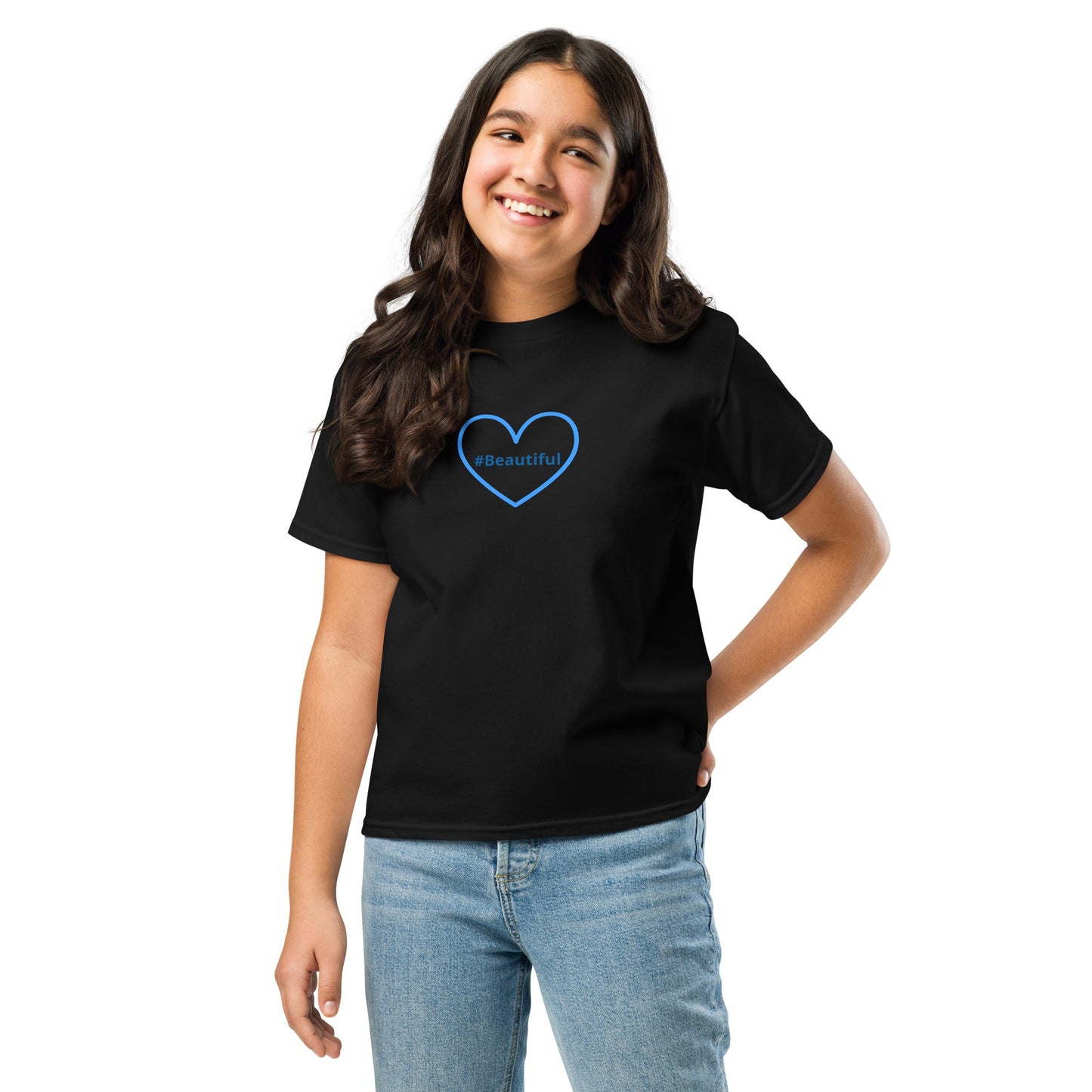 #Beautiful Blue Heart Youth Classic Tee - Kid's & Youth Apparel - Discovery Co.