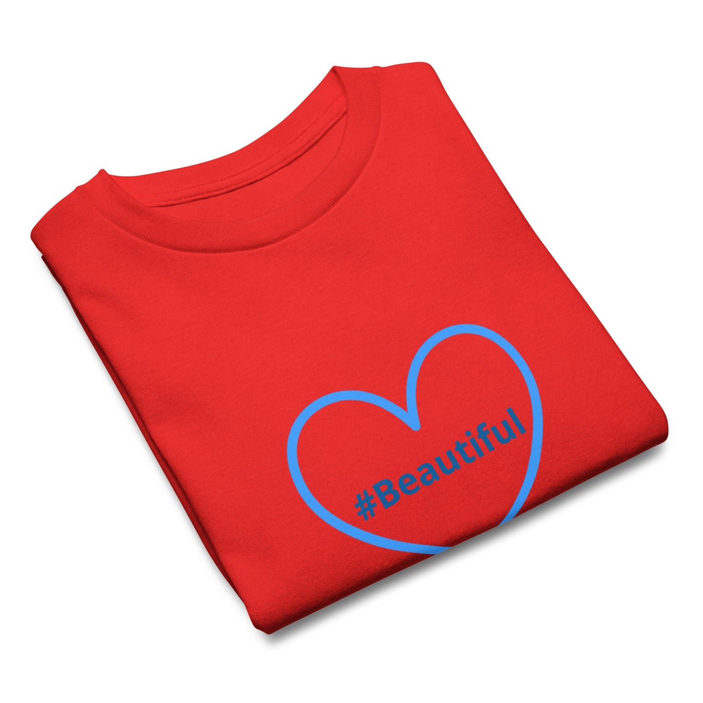 #Beautiful Blue Heart Youth Classic Tee - Kid's & Youth Apparel - Discovery Co.