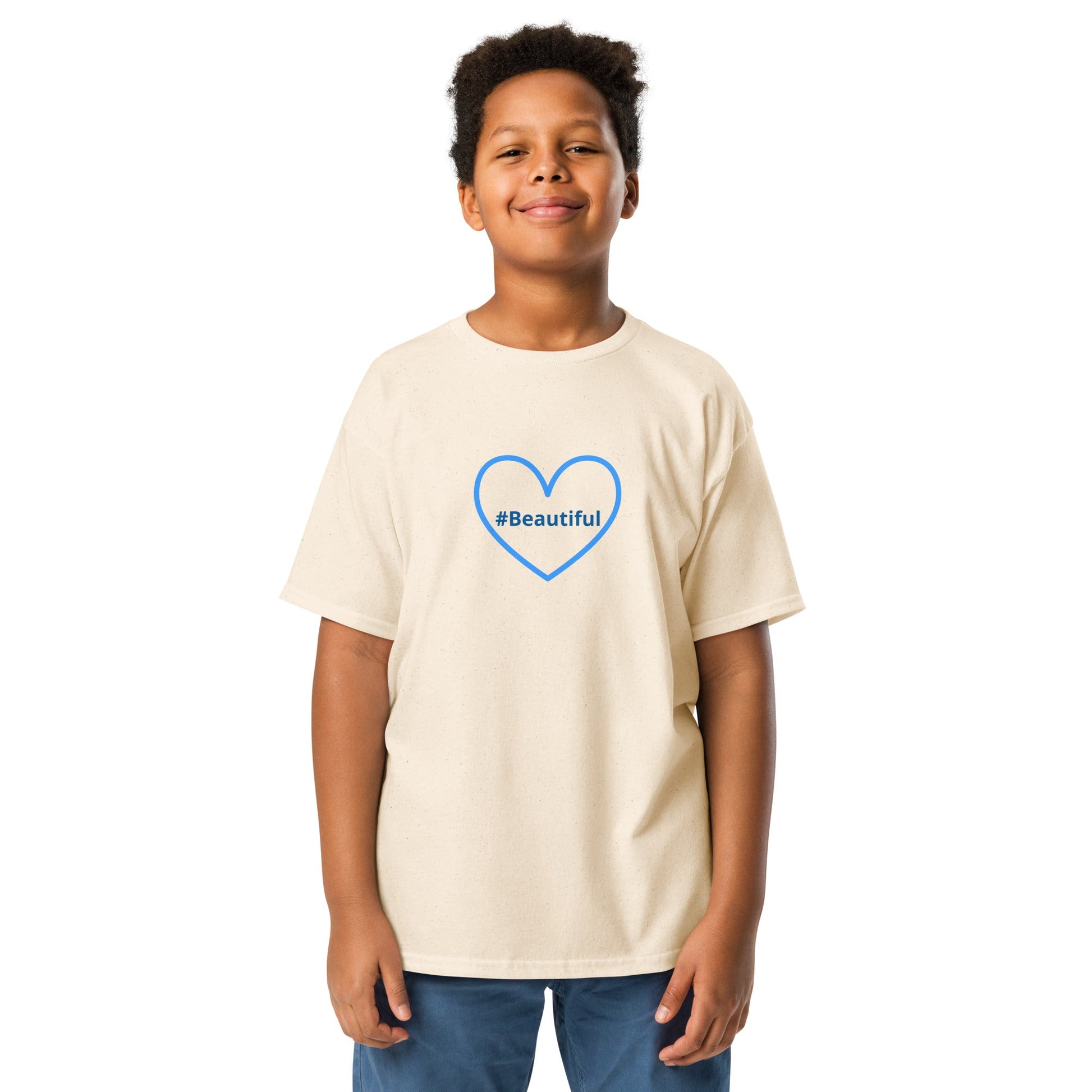 #Beautiful Blue Heart Youth Classic Tee - Kid's & Youth Apparel - Discovery Co.