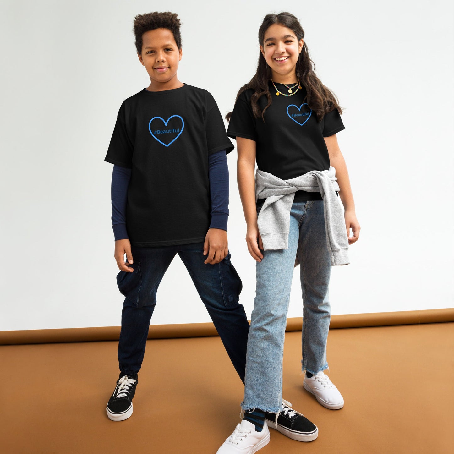 #Beautiful Blue Heart Youth Classic Tee - Kid's & Youth Apparel - Discovery Co.