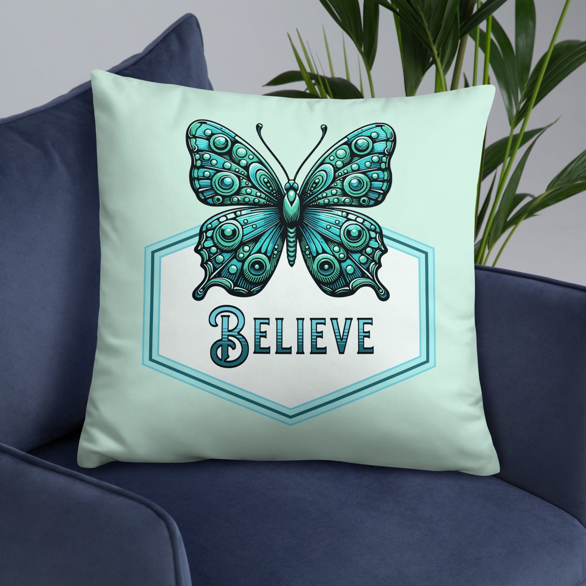 Believe - Butterfly Basic Pillow - Pillows - Discovery Co.