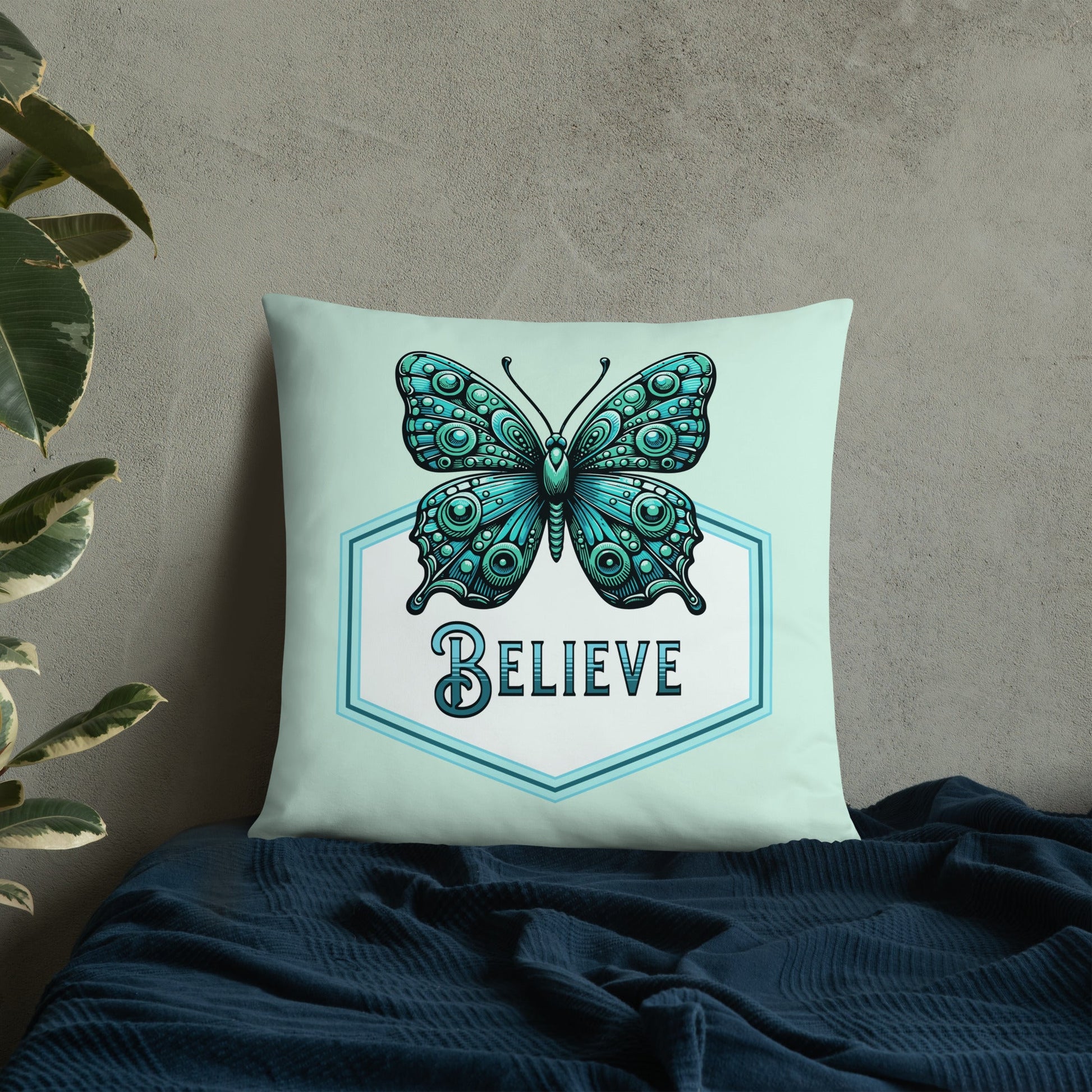 Believe - Butterfly Basic Pillow - Pillows - Discovery Co.