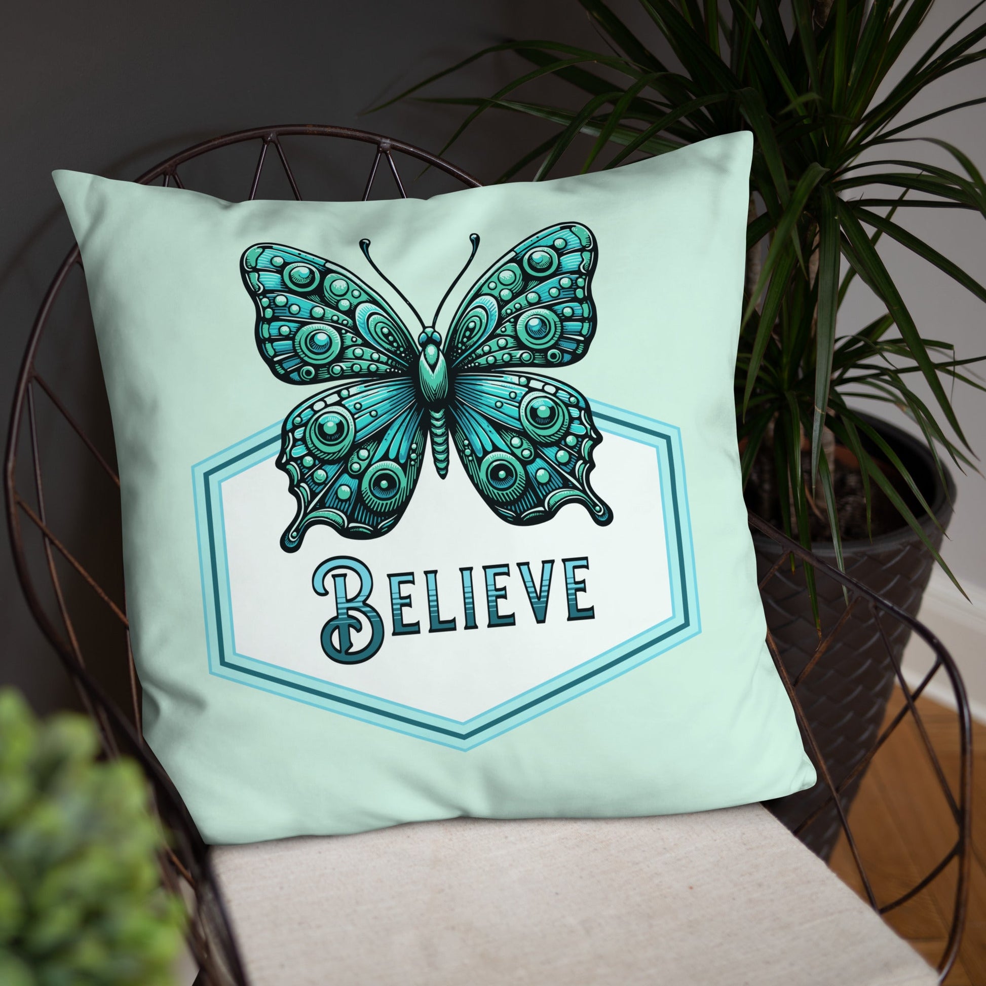 Believe - Butterfly Basic Pillow - Pillows - Discovery Co.