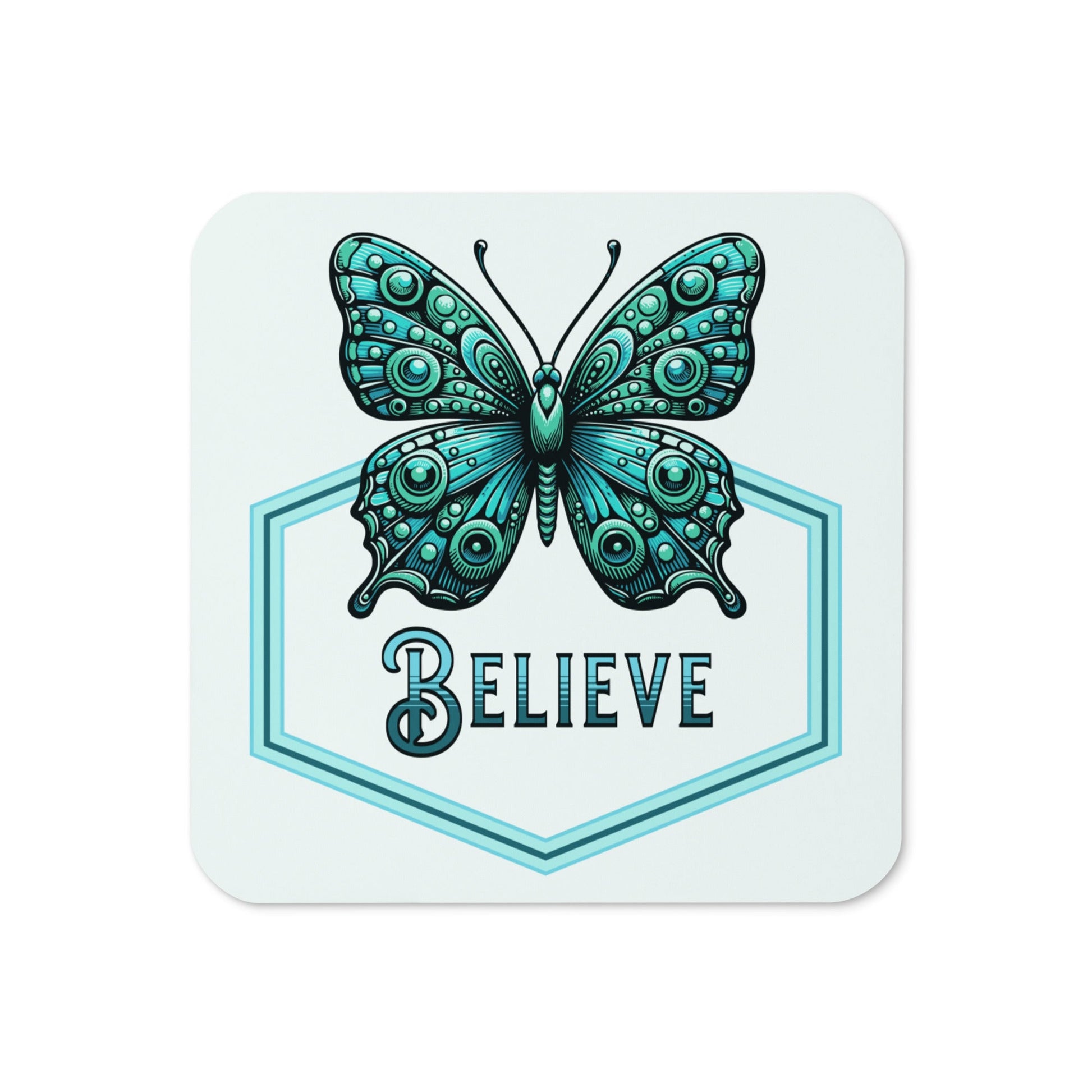 Believe - Butterfly Cork - Back Coaster - Coasters - Discovery Co.